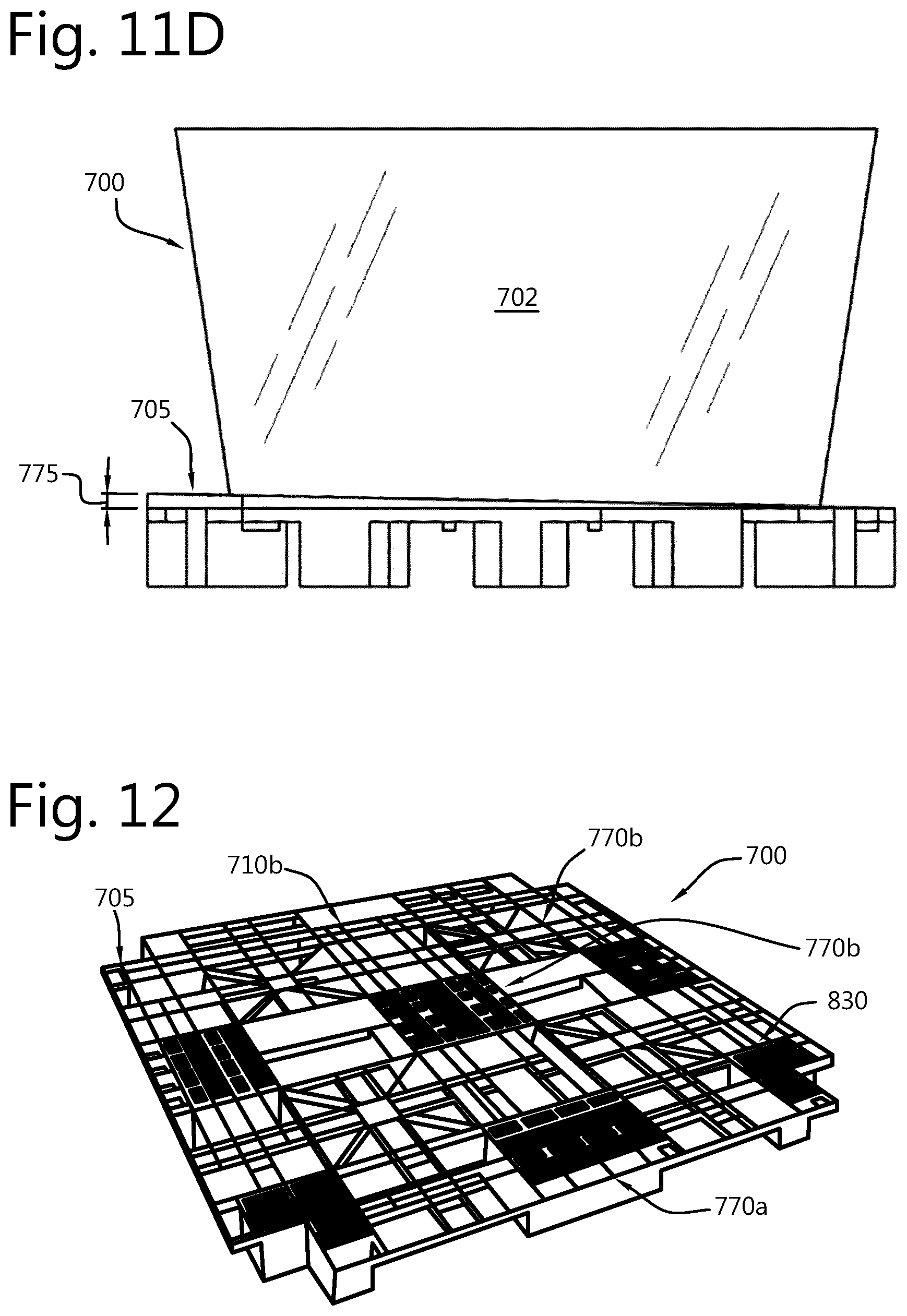 Patent US12325552 Figure 16 – Plastic pallet with removable elastomer footpads