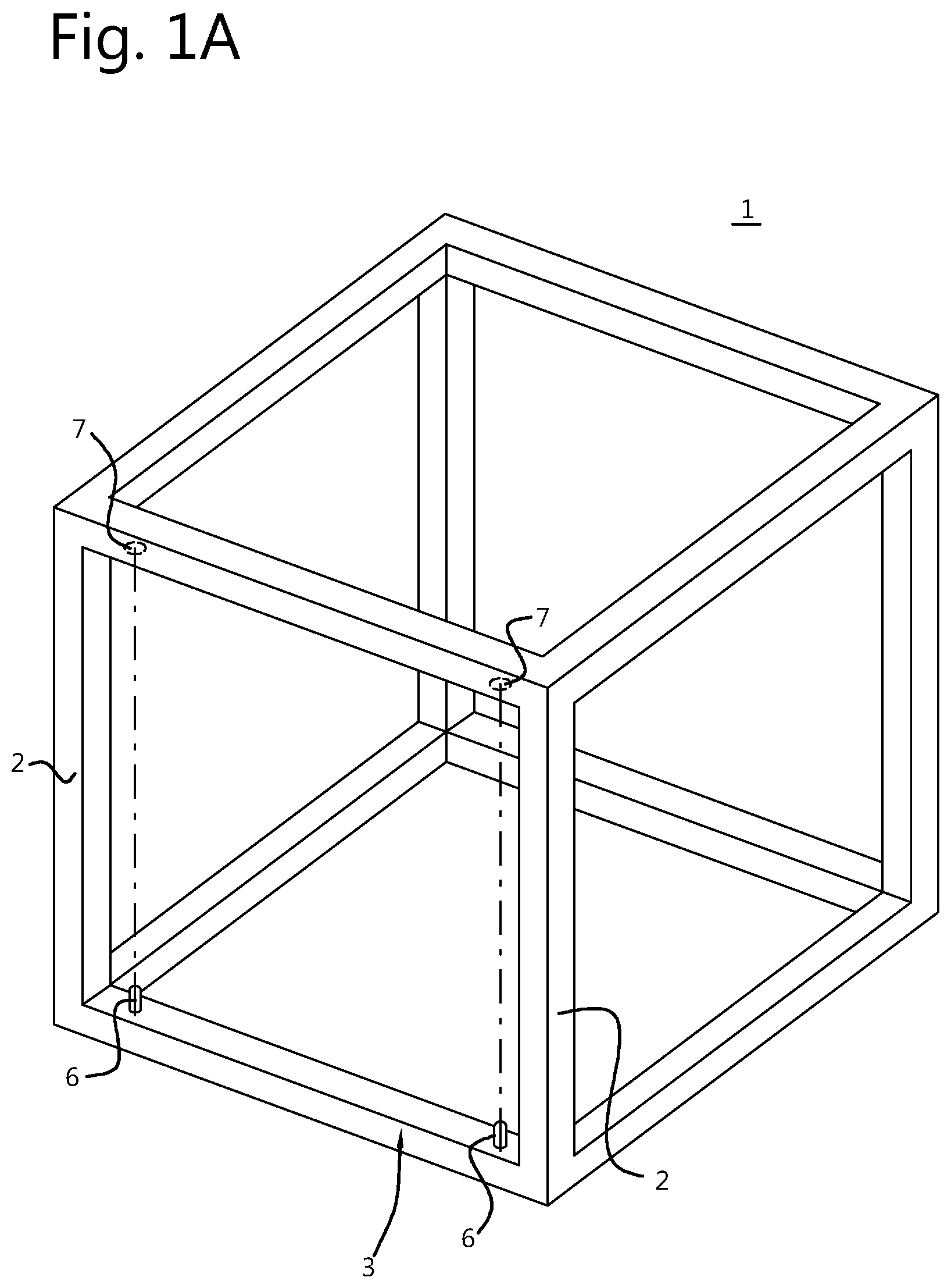 Patent US12325555 Figure 1 – Transport container and assembly thereof