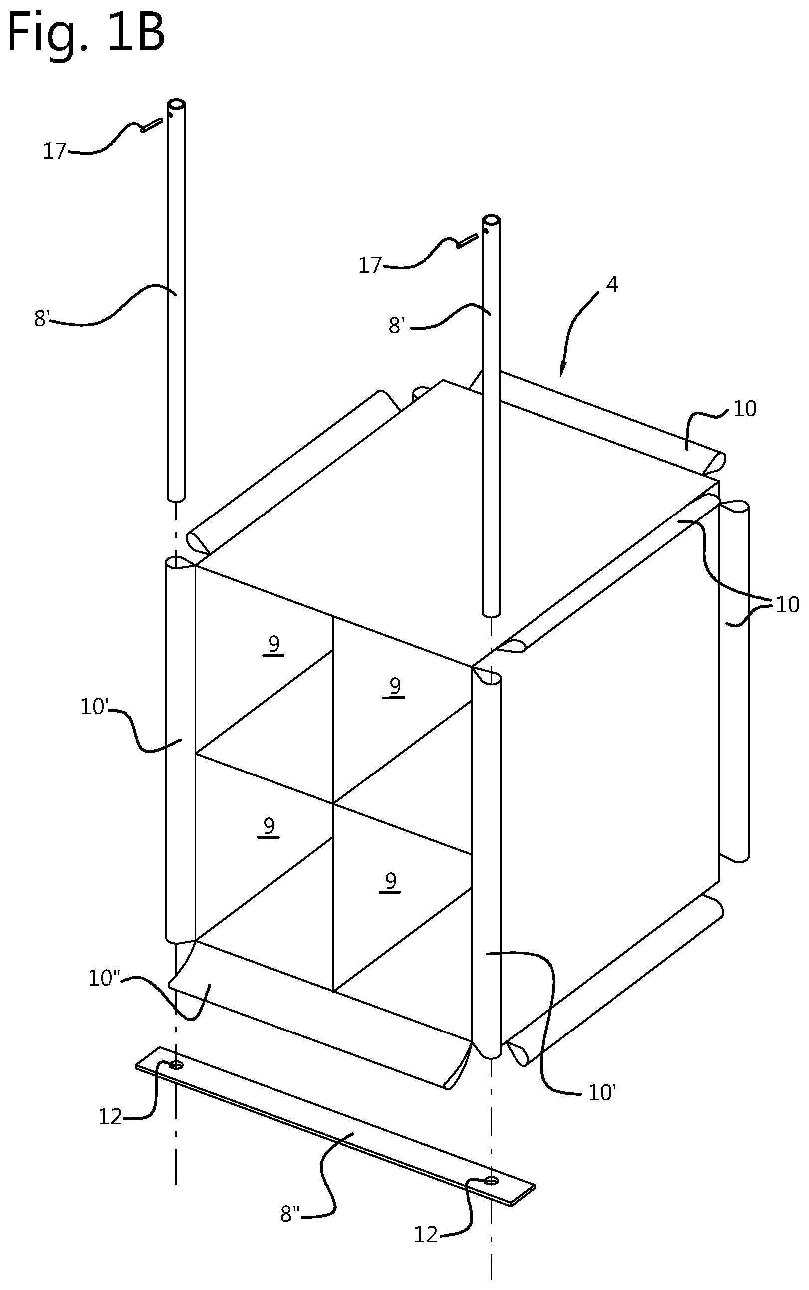 Patent US12325555 Figure 2 – Transport container and assembly thereof