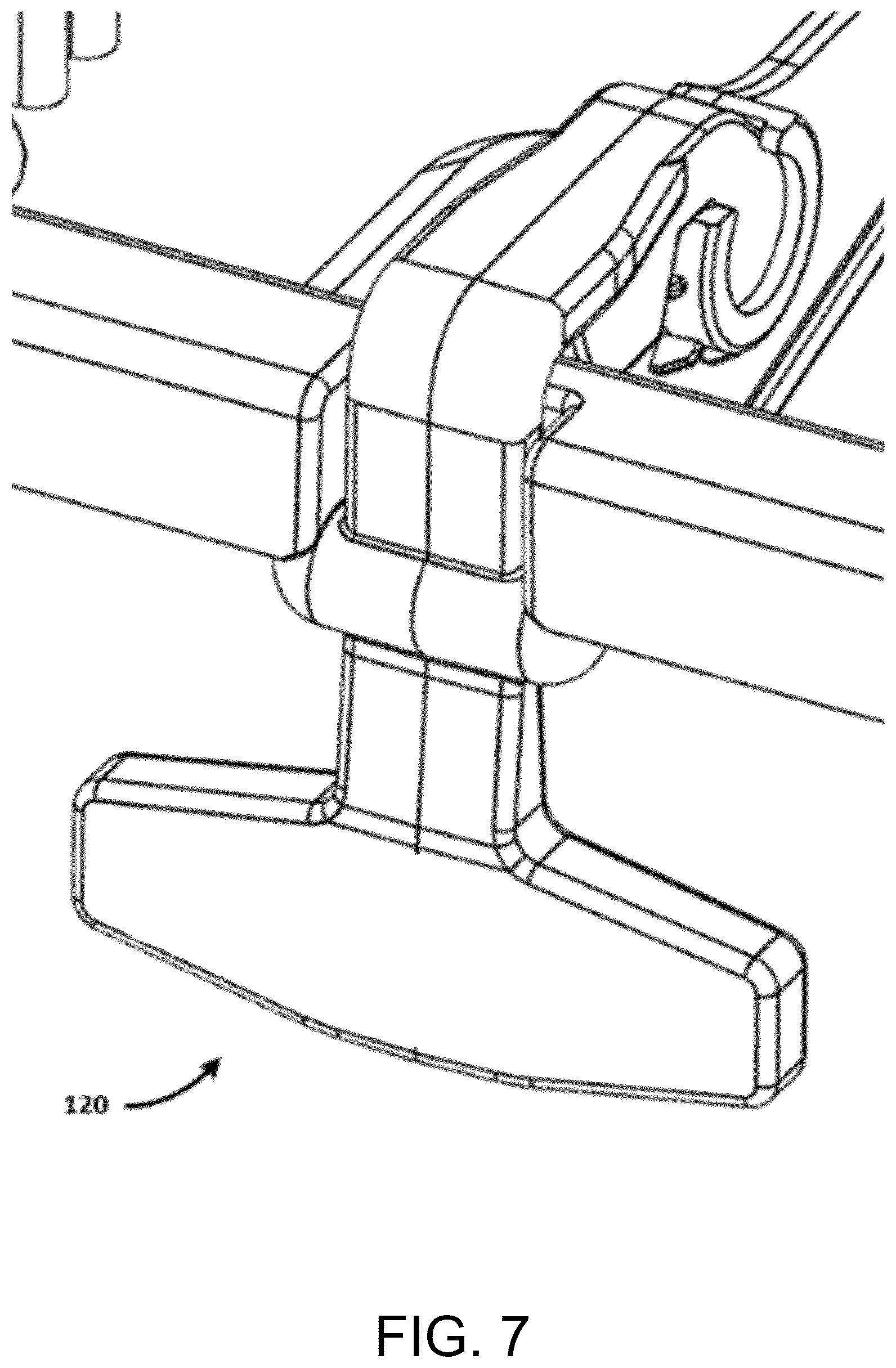Patent US12325556 Figure 7 – Repositionable divider and container reinforcing coupler