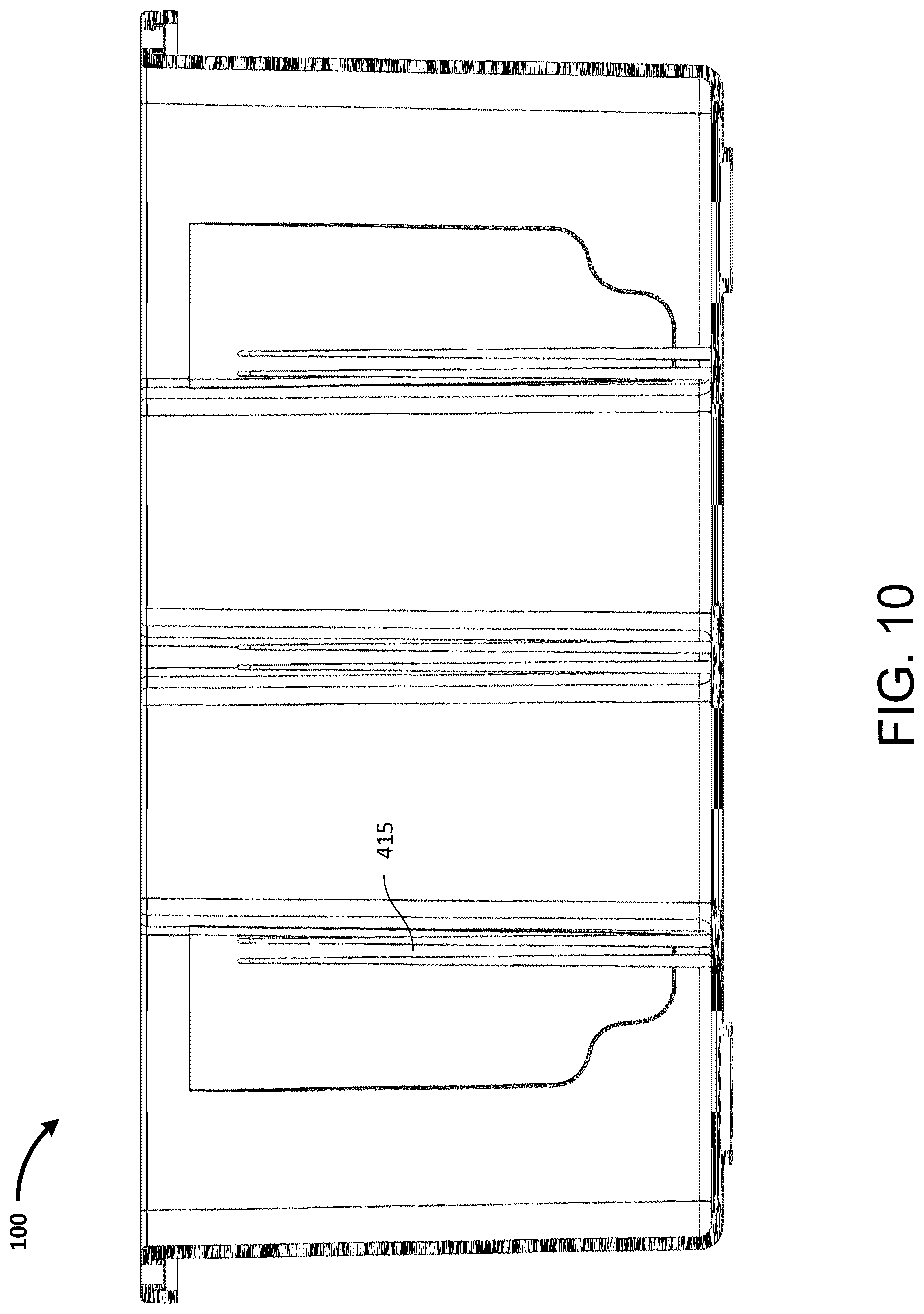 Patent US12325556 Figure 16 – Repositionable divider and container reinforcing coupler
