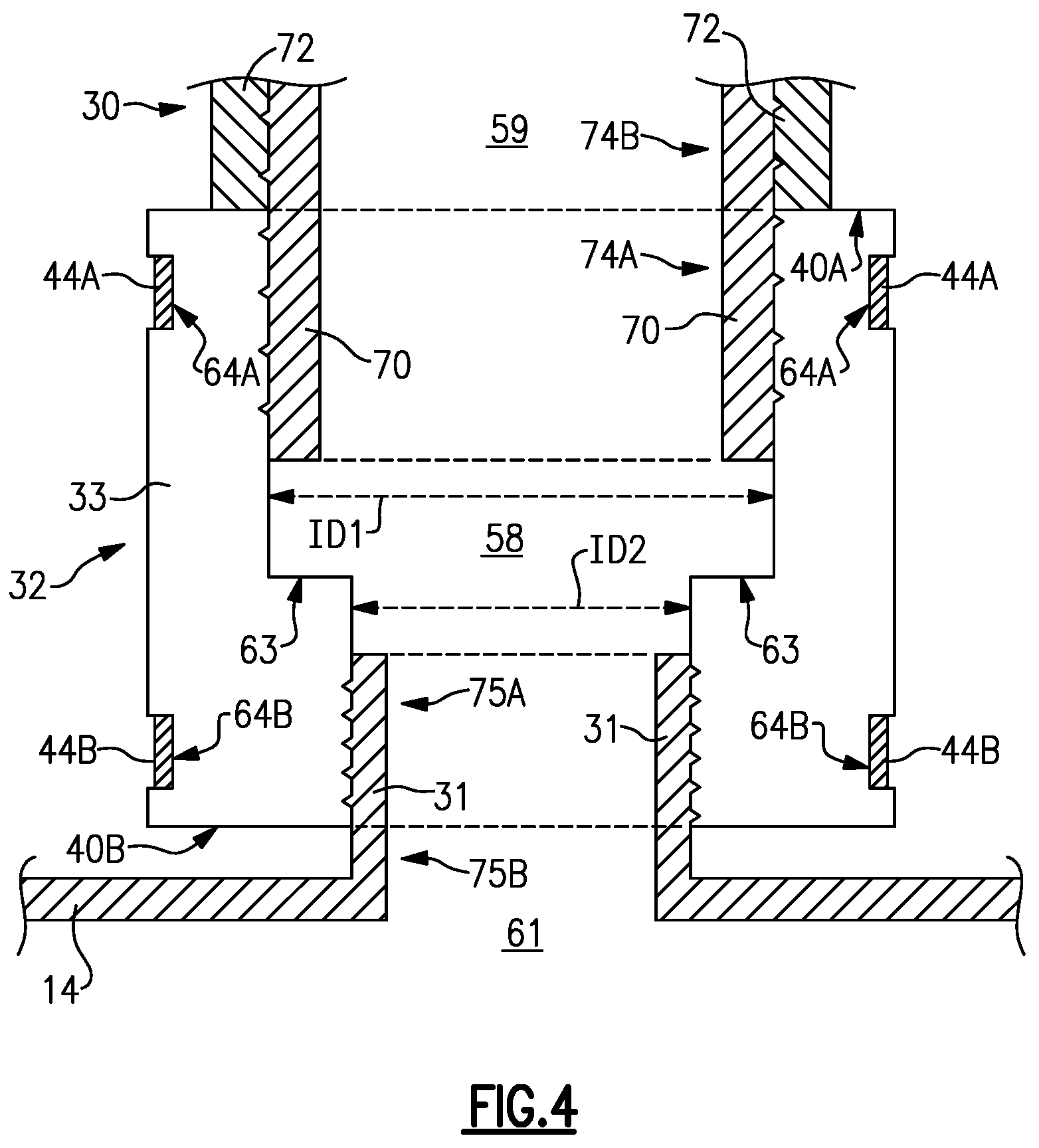 Patent US12325558 Figure 4 – Fuel cap assembly with cylindrical coupler