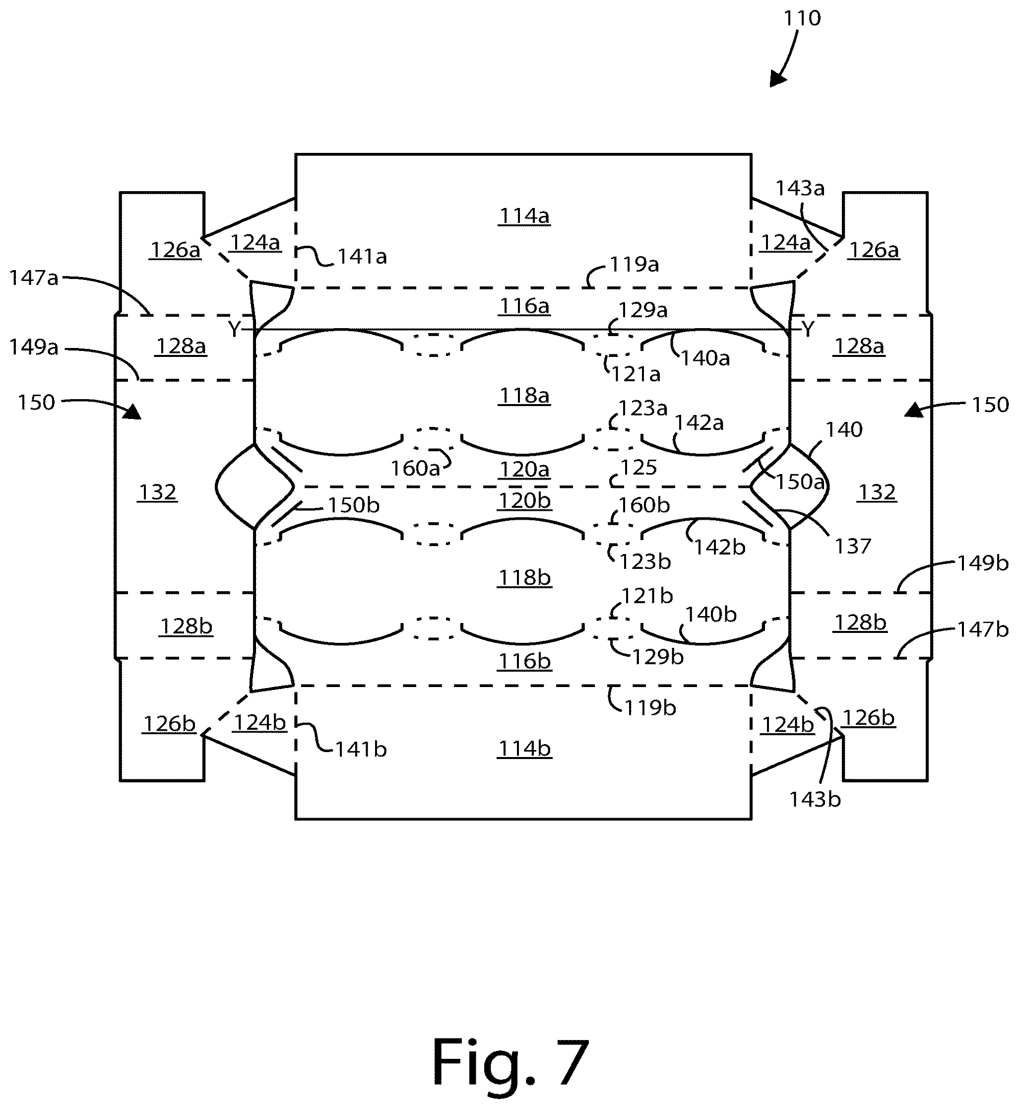 Patent US12325570 Figure 7 – Carton and carton blank