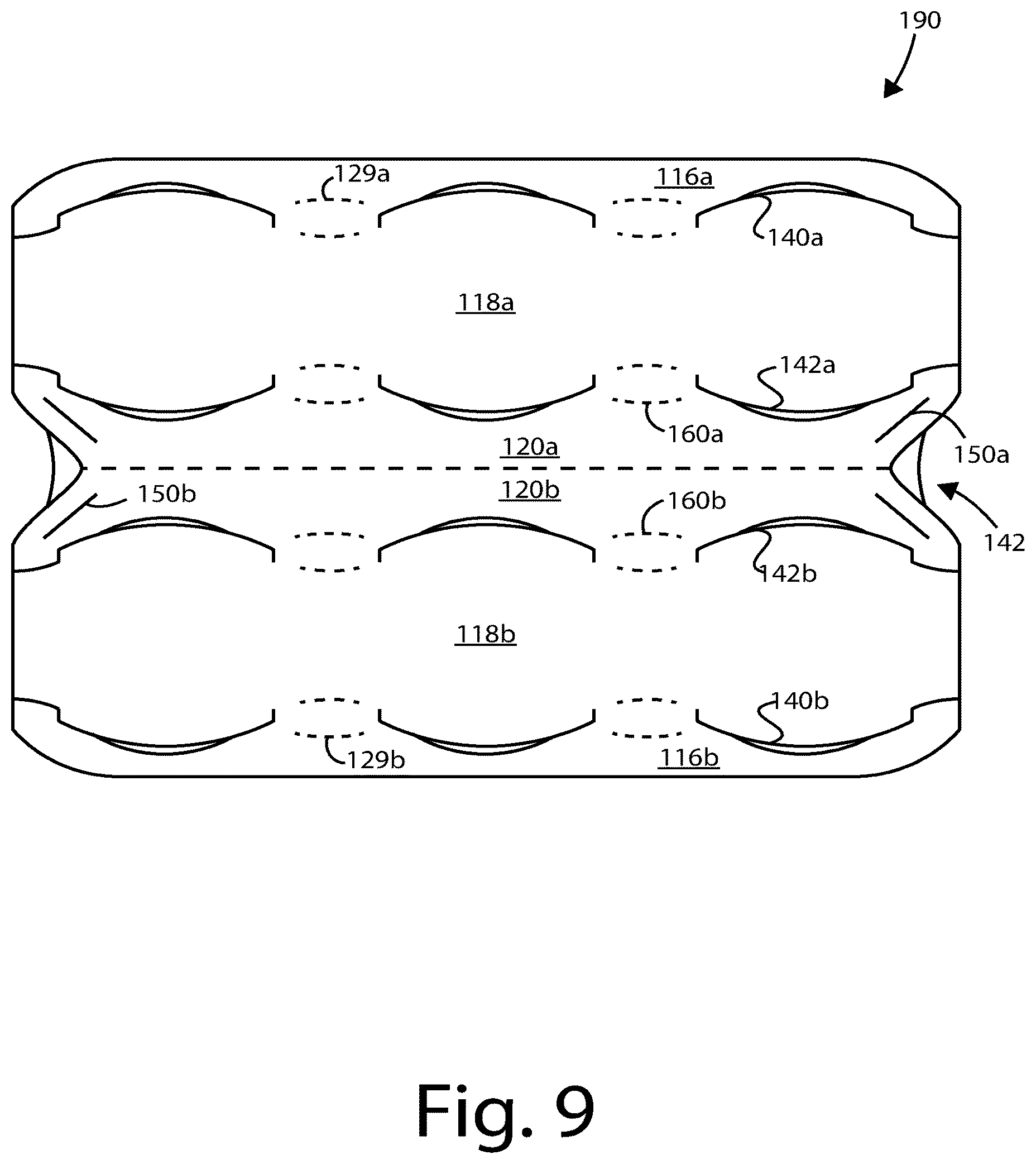 Patent US12325570 Figure 9 – Carton and carton blank