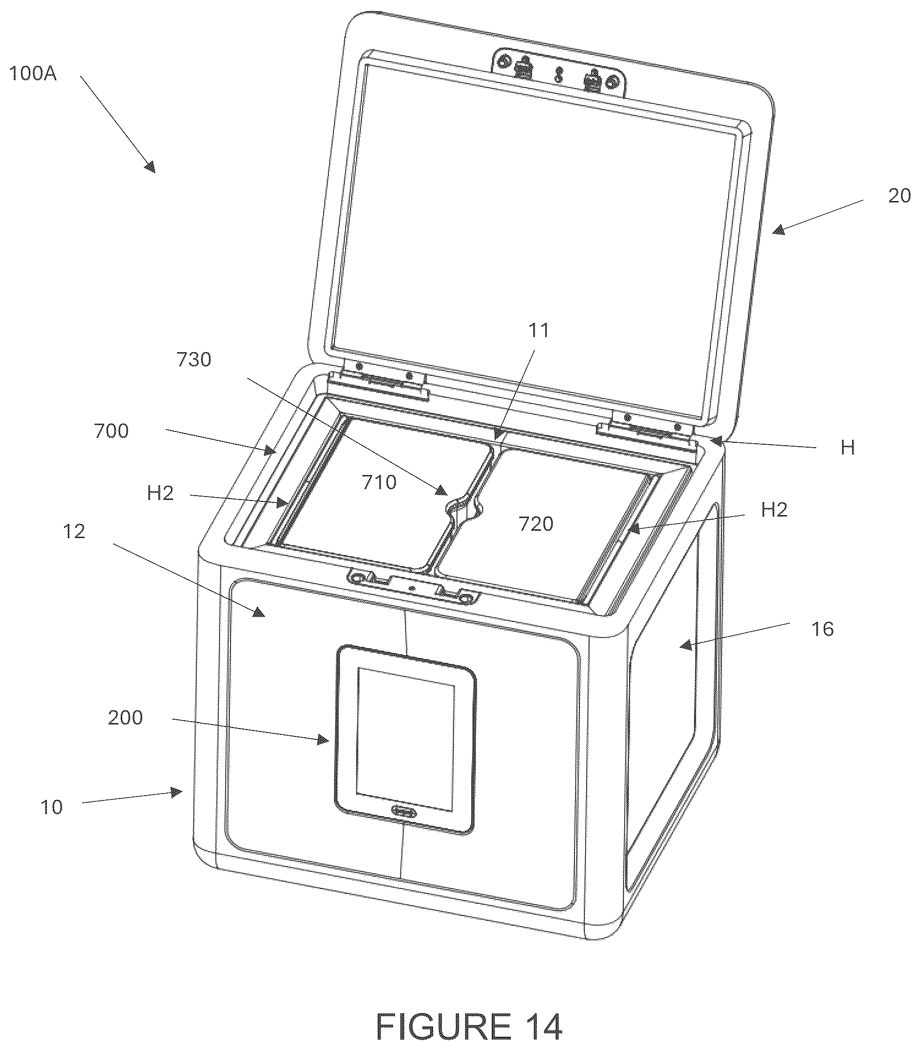 Patent US12325572 Figure 17 – Reusable portable shipping container