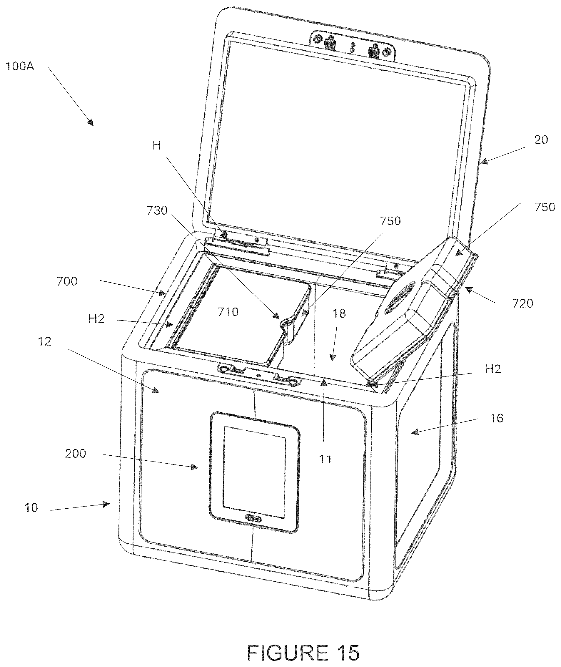 Patent US12325572 Figure 18 – Reusable portable shipping container