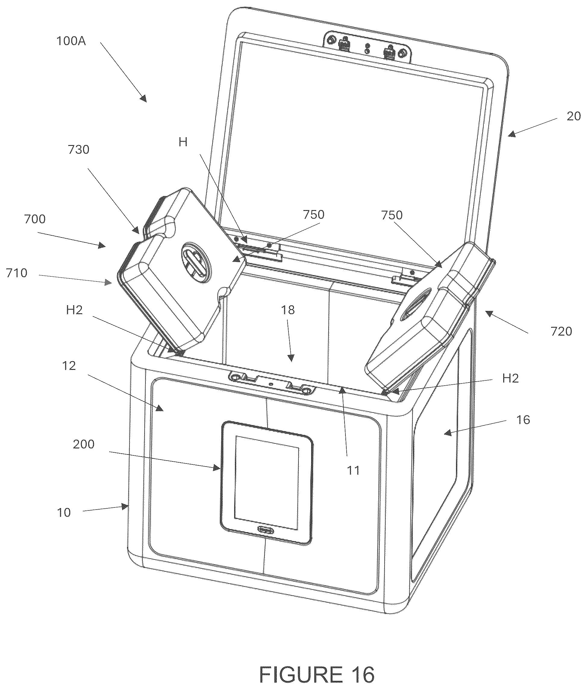 Patent US12325572 Figure 19 – Reusable portable shipping container