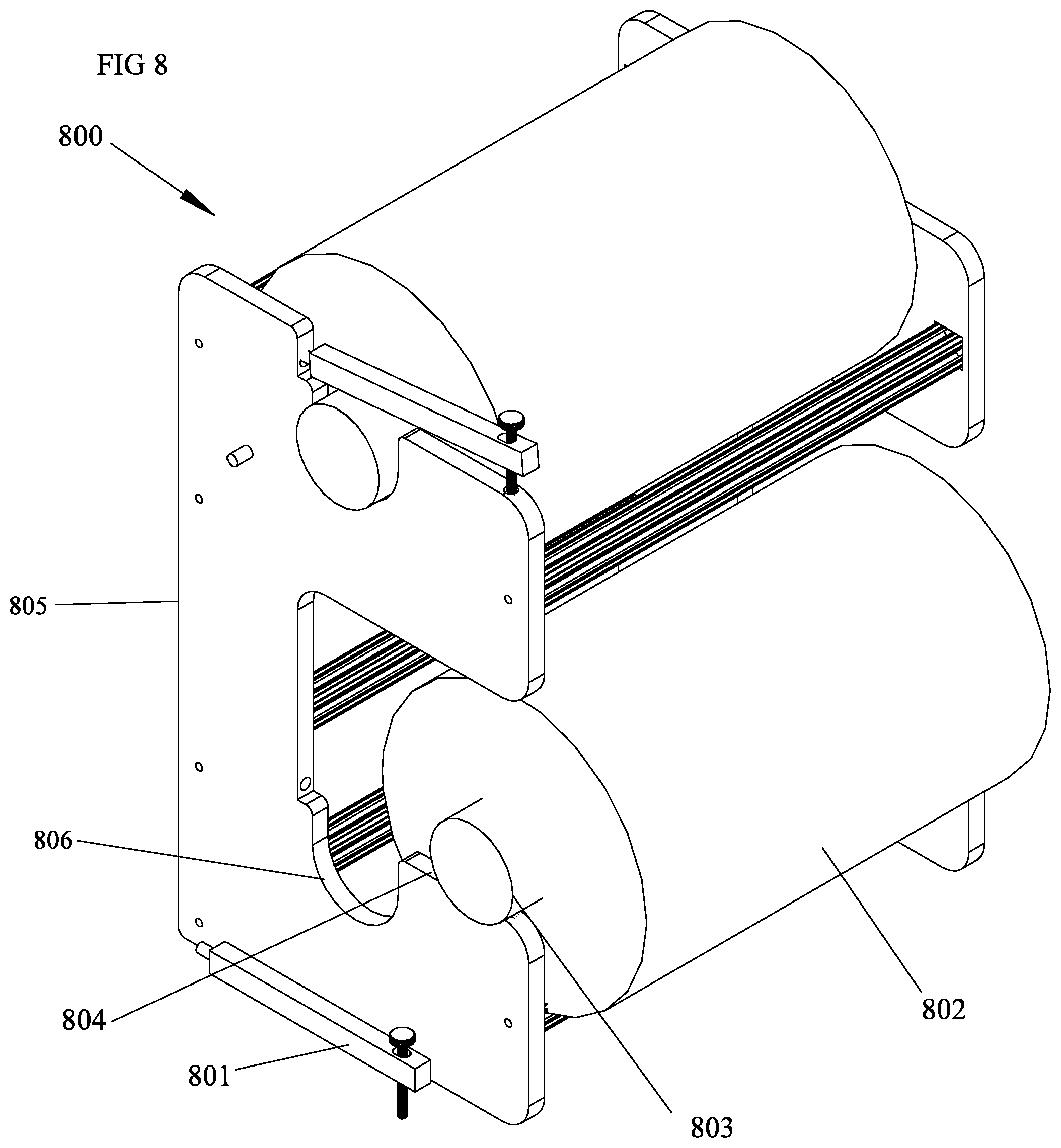 Patent US12325578 Figure 8 – Slit paper method of expansion, shipment and expansion devices