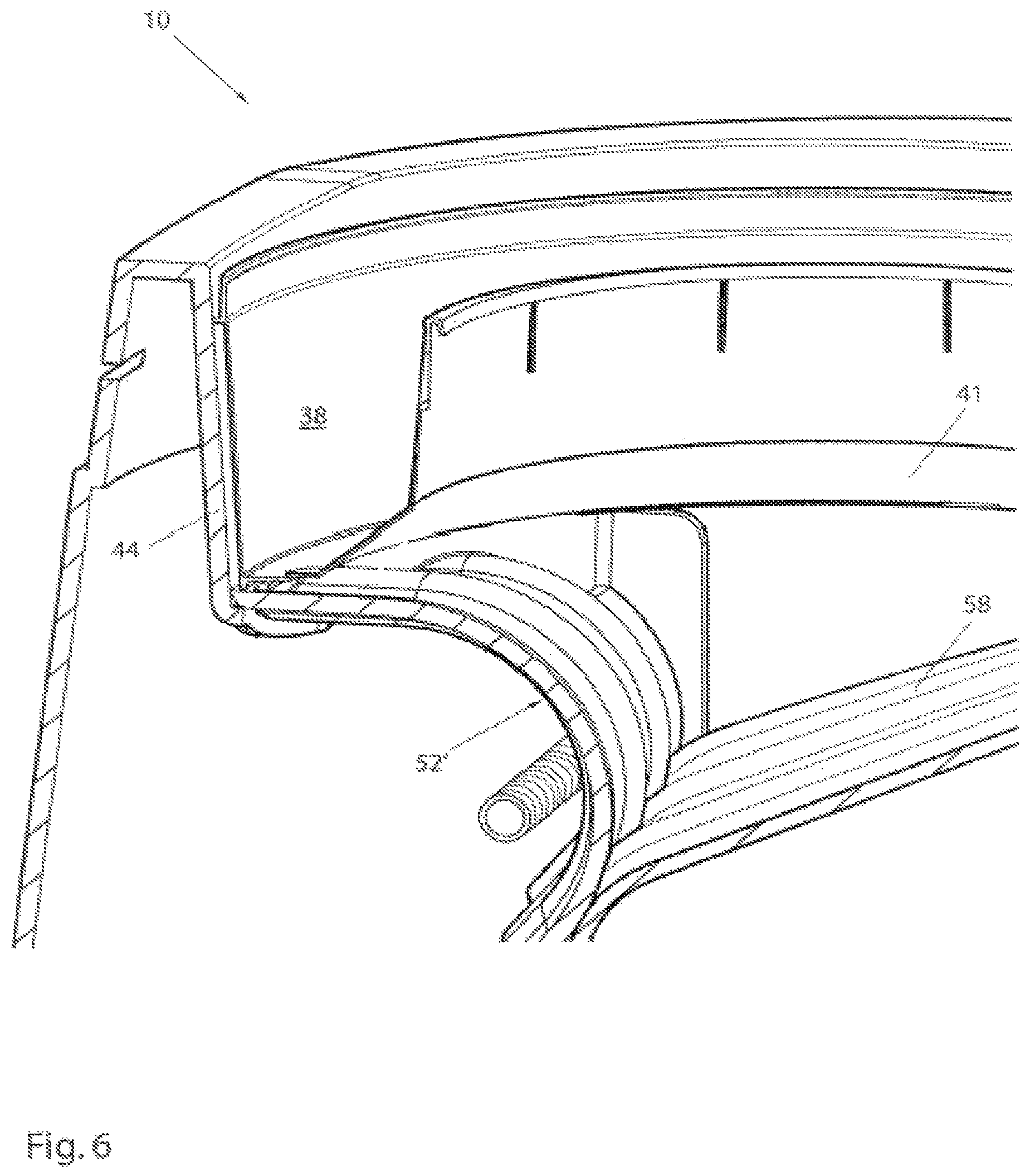 Patent US12325581 Figure 6 – Cassette and apparatus for packing disposable objects into an elongated tube of flexible material