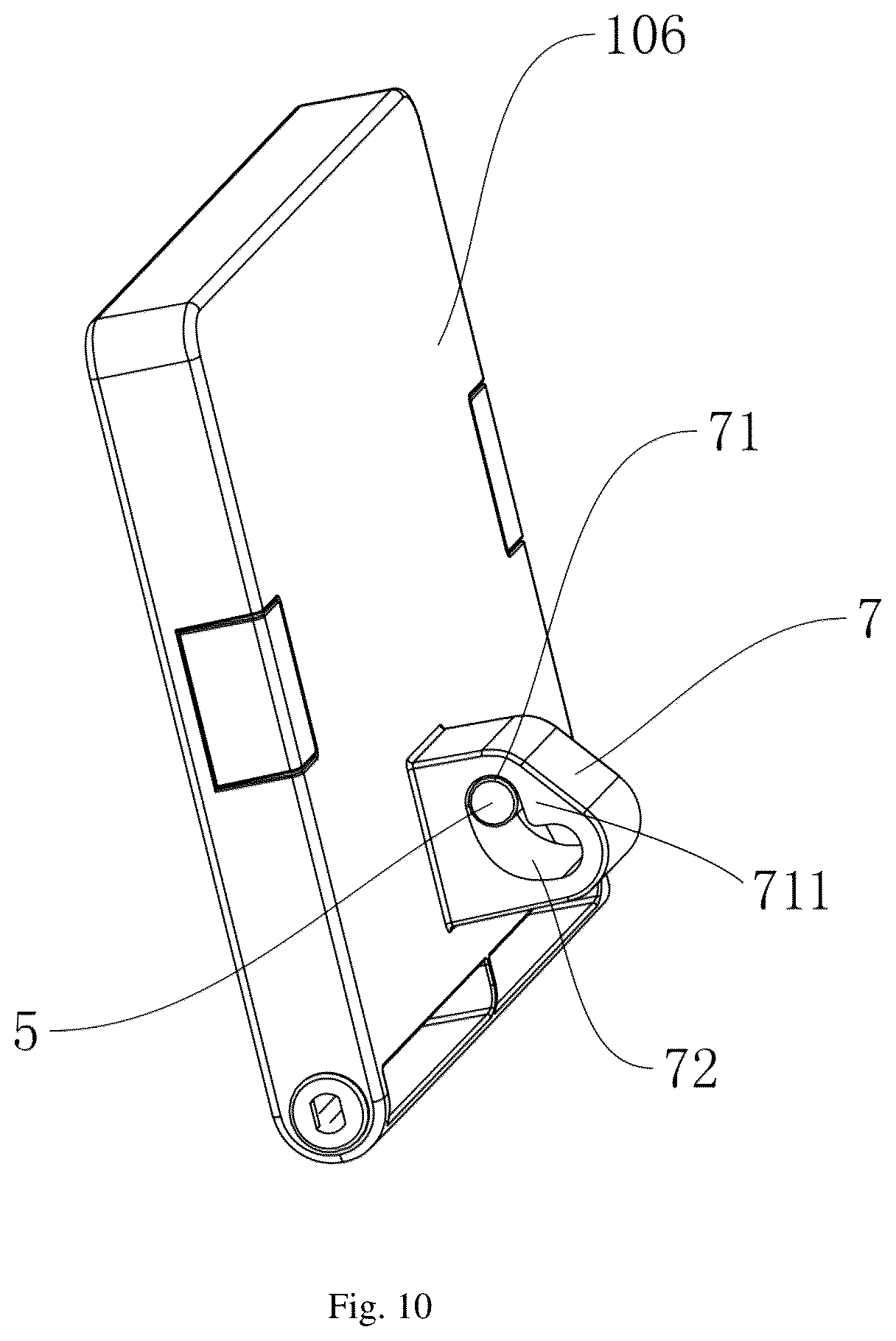 Patent US12325584 Figure 10 – Flip trash can