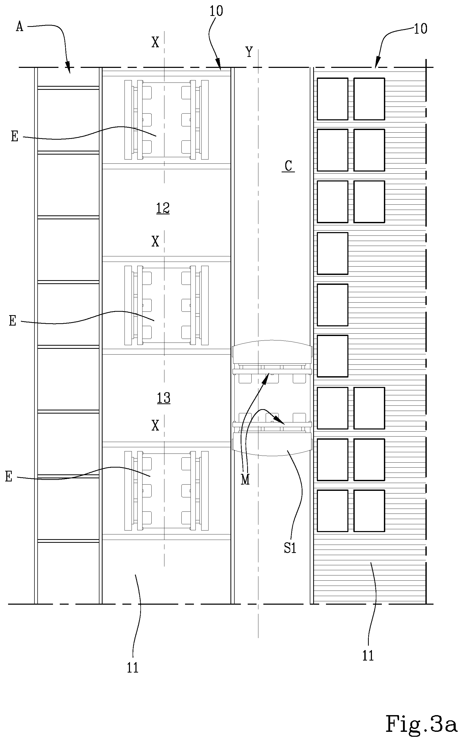 Patent US12325587 Figure 5 – Lift for automatic storage systems