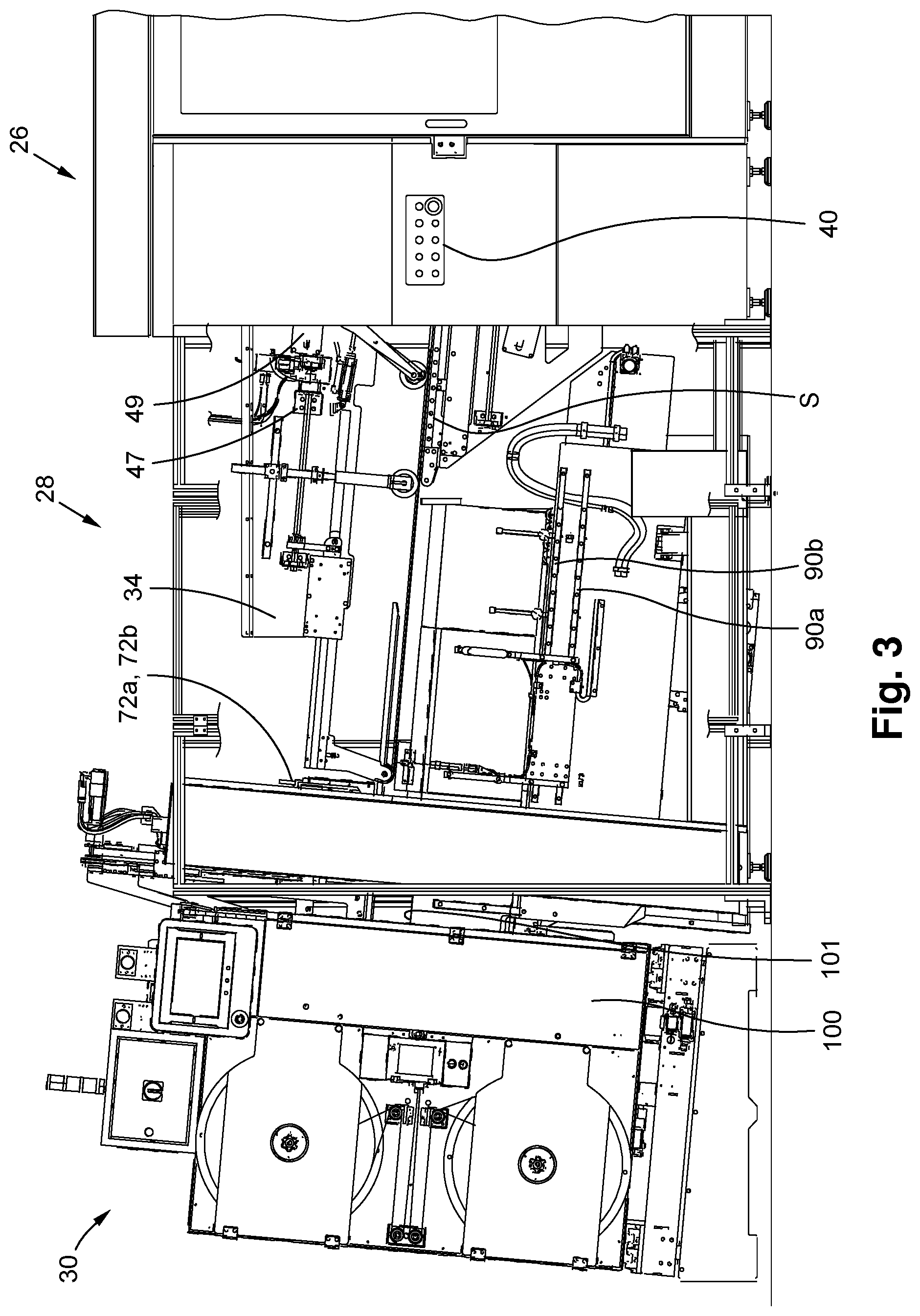 Patent US12325606 Figure 4 – Transfer module for a converting machine