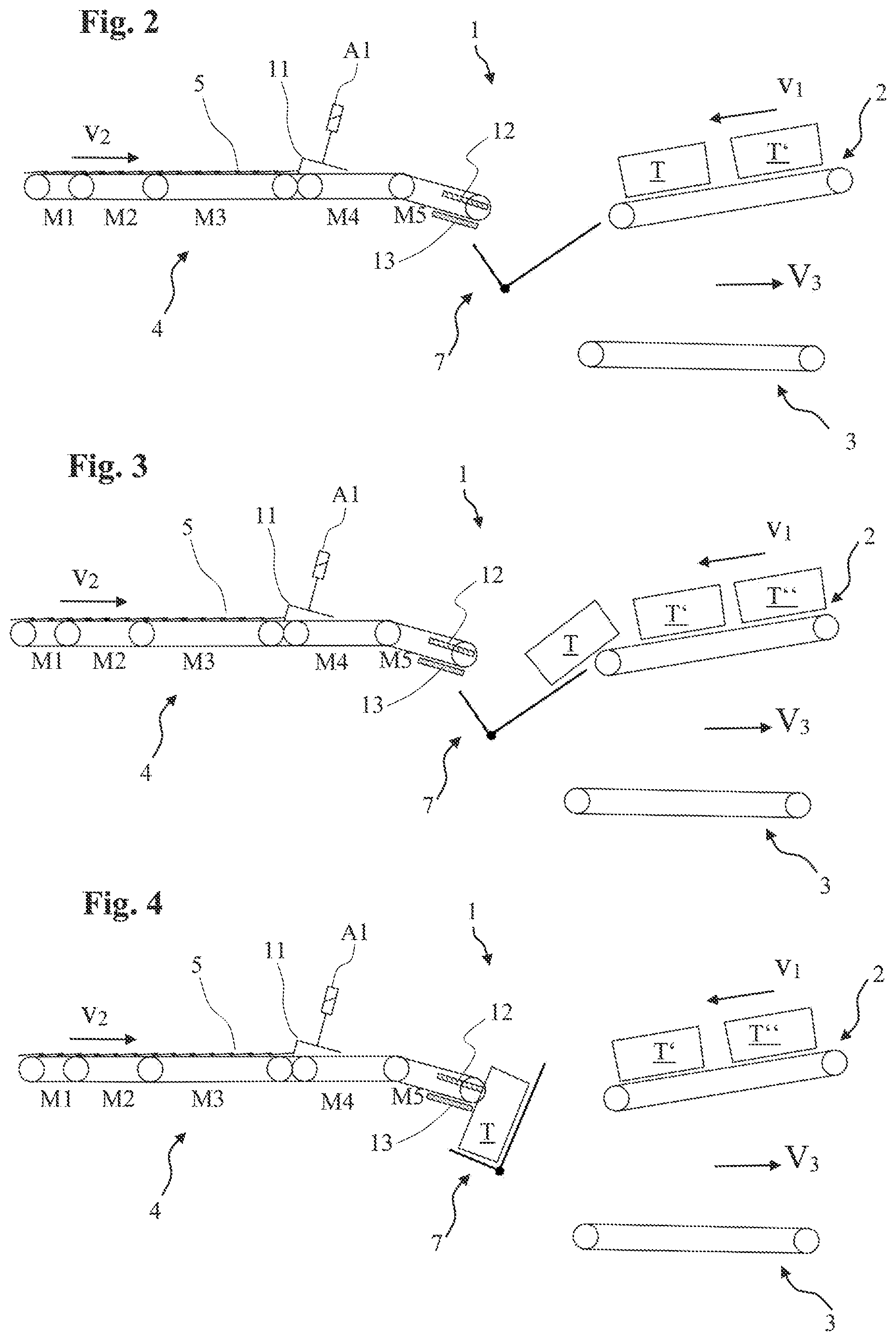 Patent US12325607 Figure 2 – Device and method for feeding flat objects into a transport container
