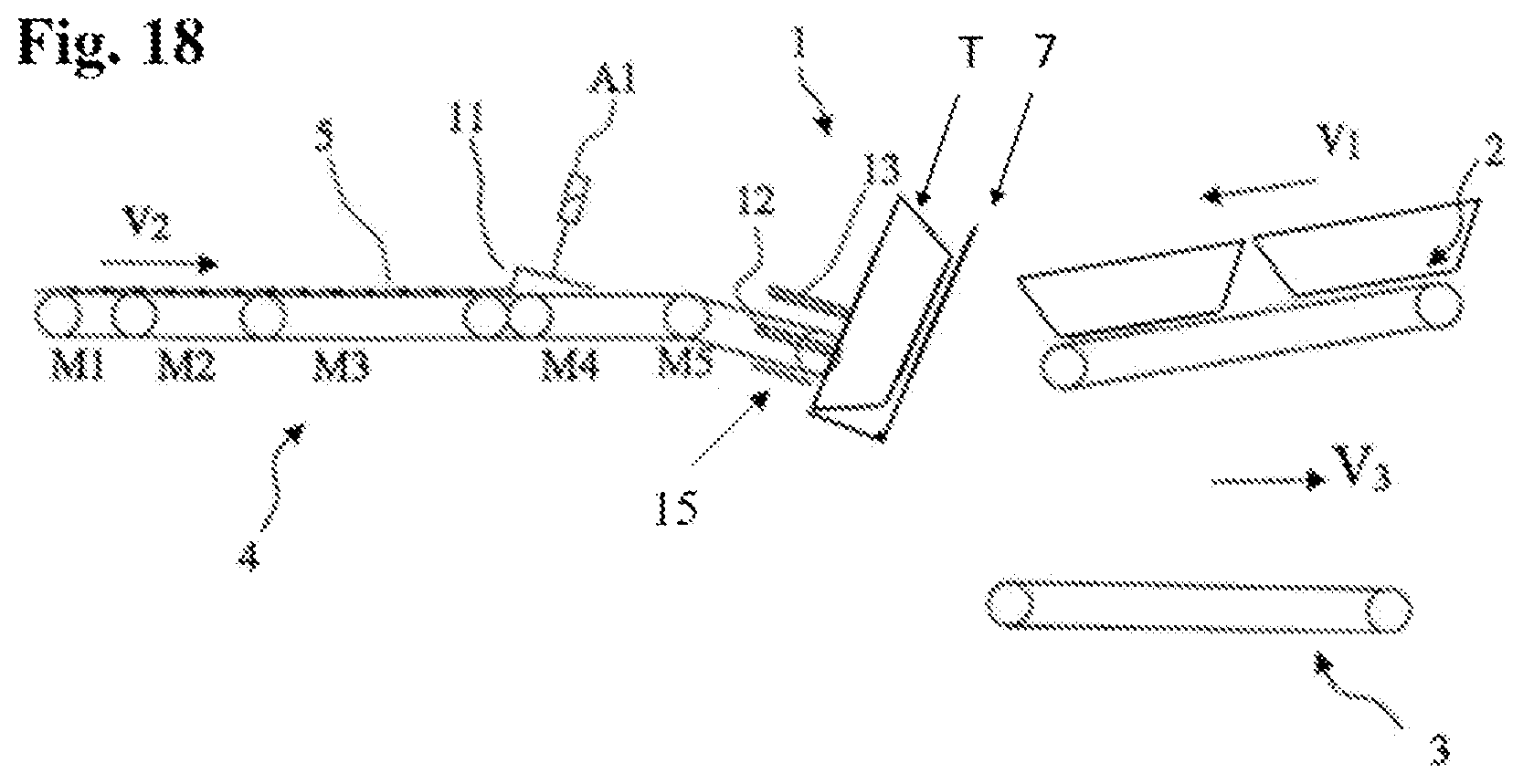 Patent US12325607 Figure 8 – Device and method for feeding flat objects into a transport container