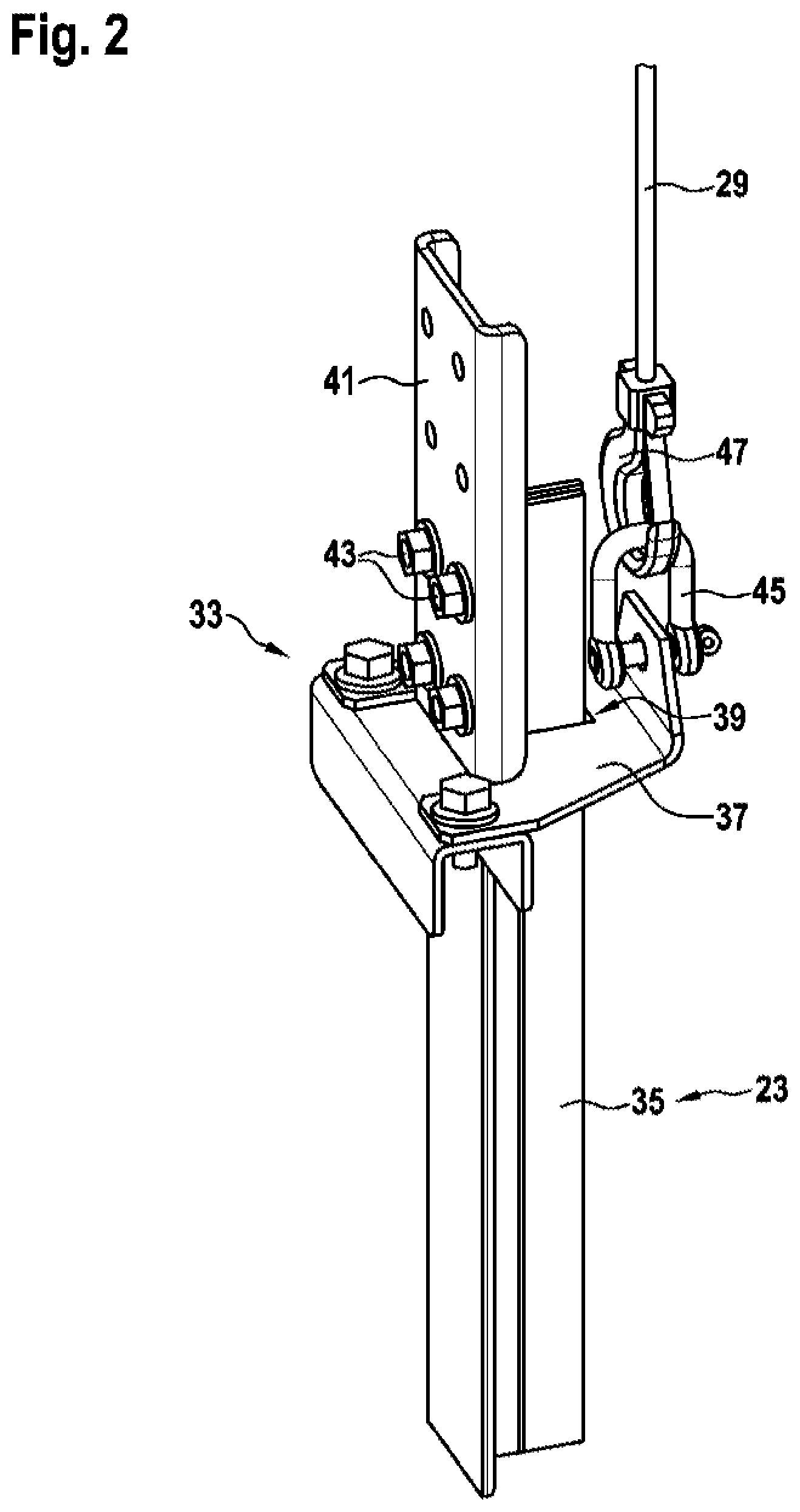 Patent US12325611 Figure 2 – Lifting device for lifting a payload within an elevator shaft in a controllable manner