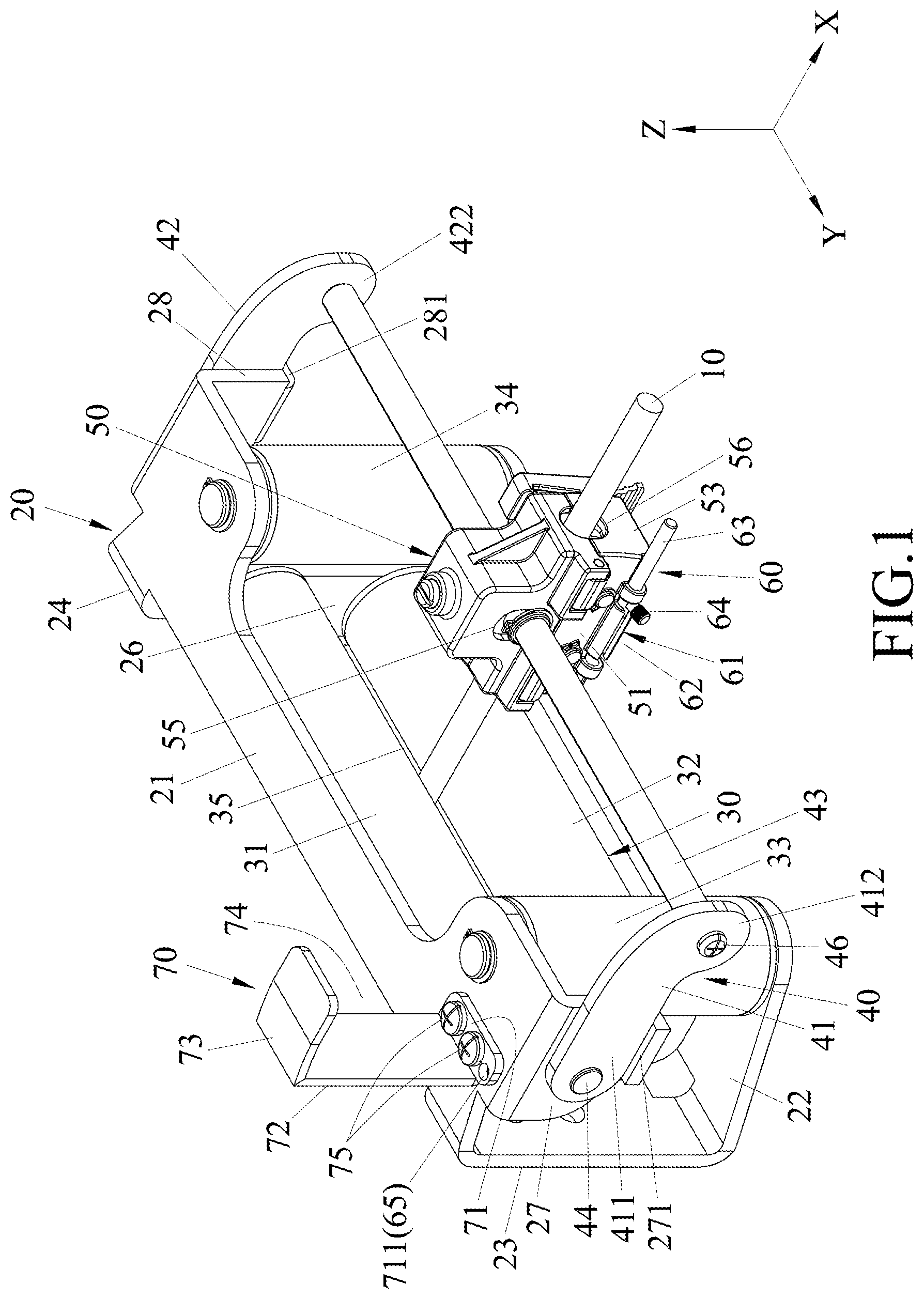 Patent US12325612 — Cable guiding assembly — Figure 1