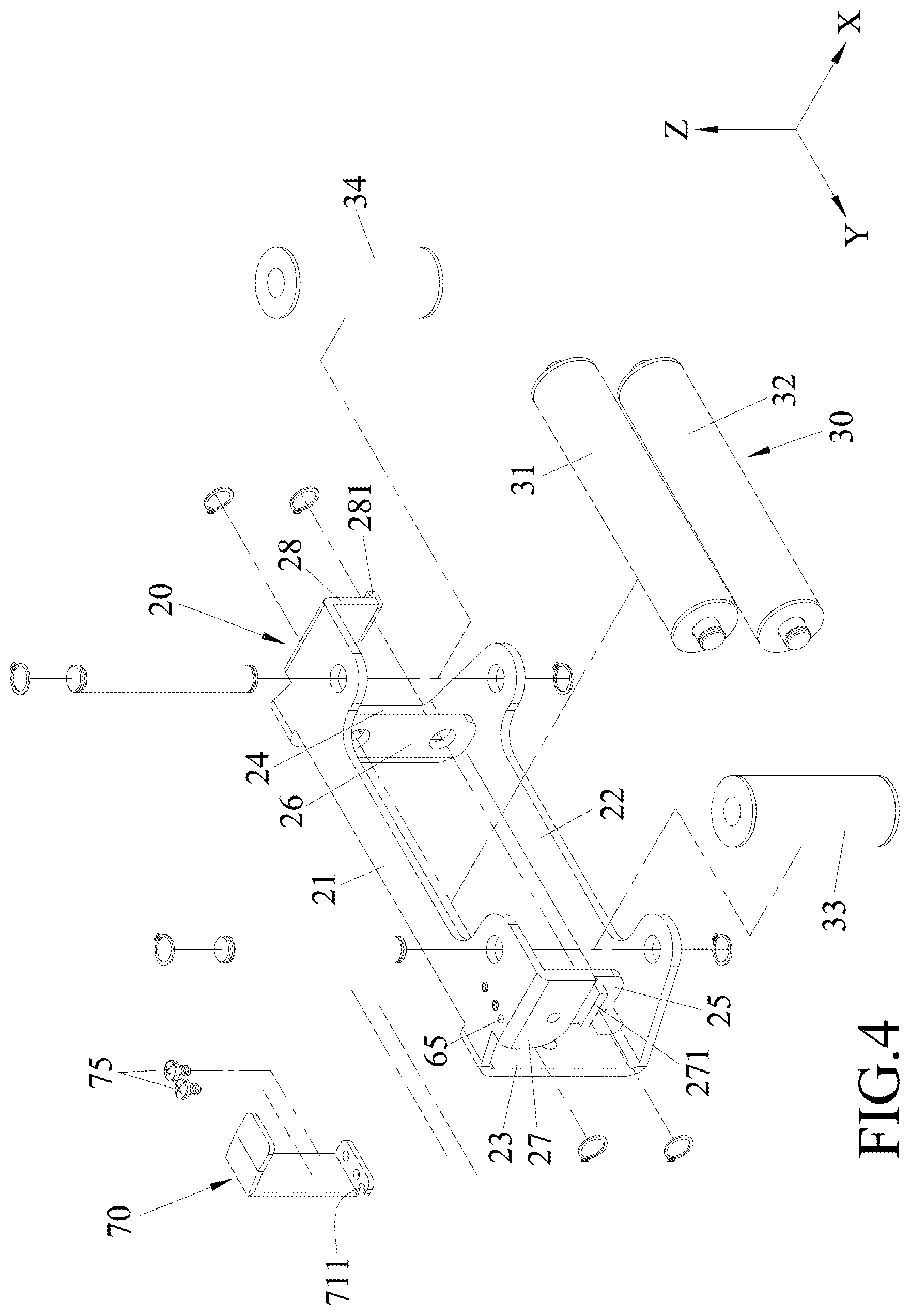 Patent US12325612 Figure 4 – Cable guiding assembly