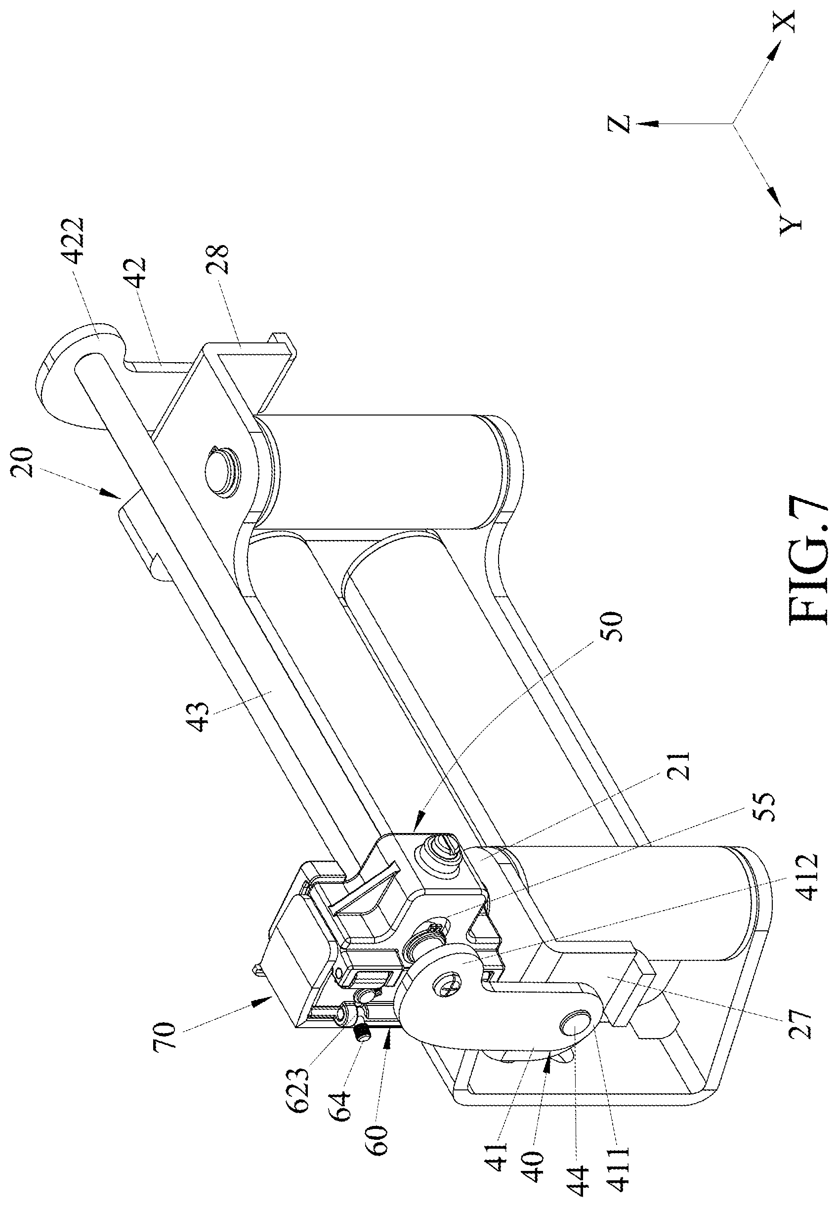 Patent US12325612 Figure 7 – Cable guiding assembly