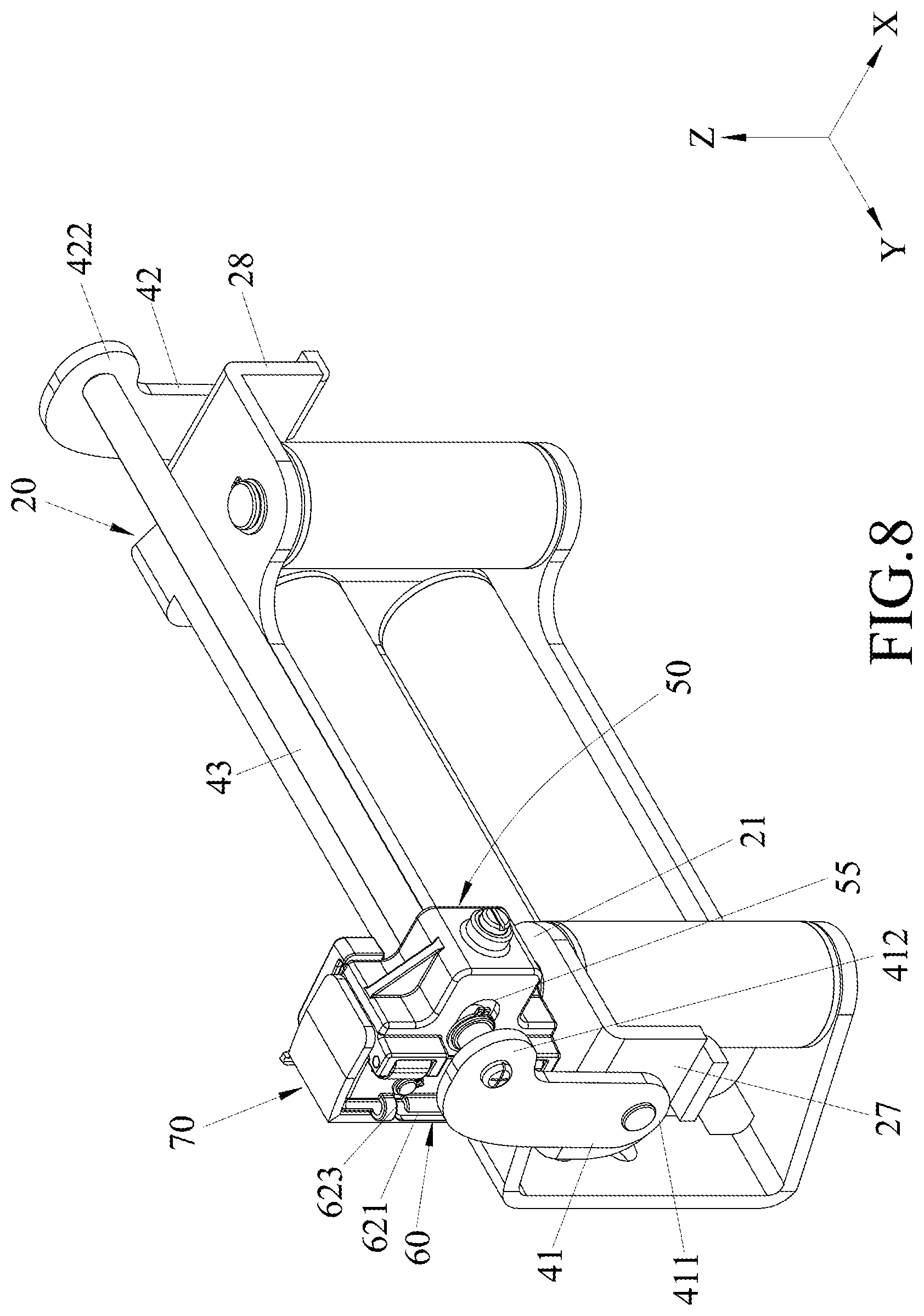 Patent US12325612 Figure 8 – Cable guiding assembly