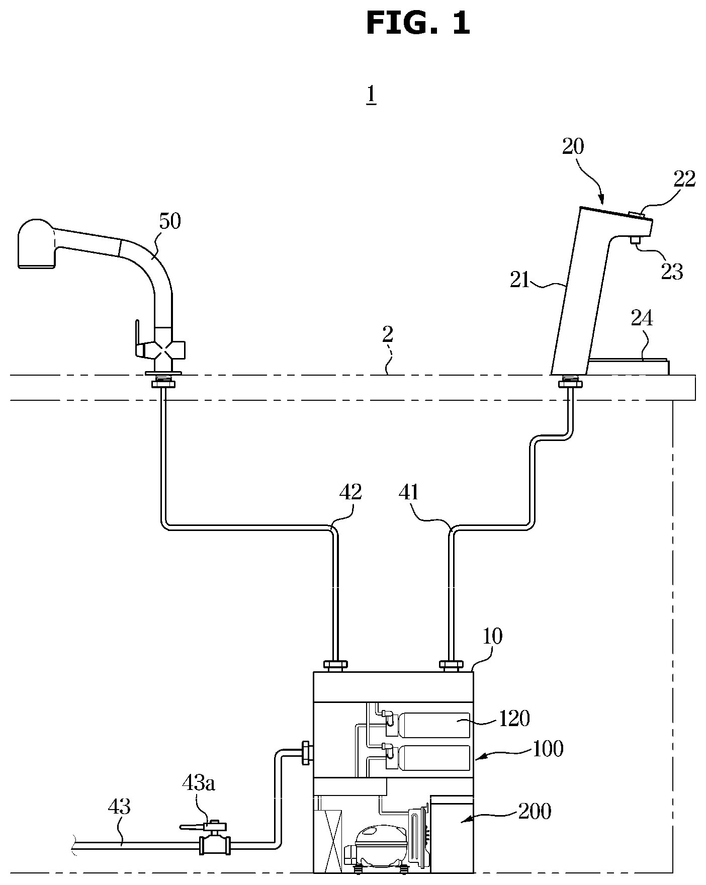 Patent US12325617 Figure 1 – Water purifier and method for controlling same