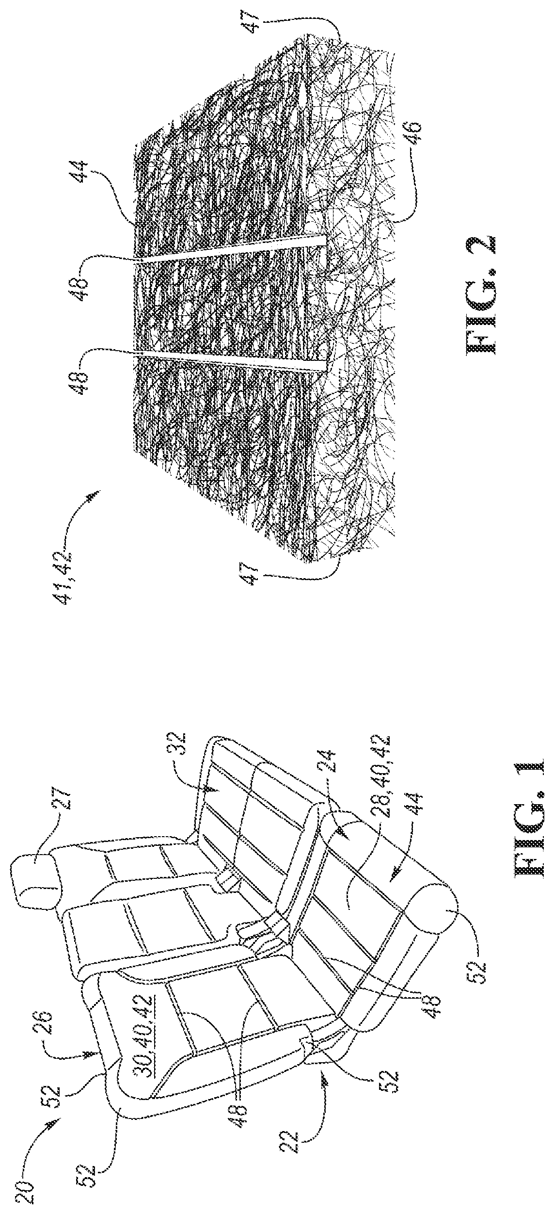 Patent US12325624 Figure 1 – Seat assembly, cushion, and tool and method of forming