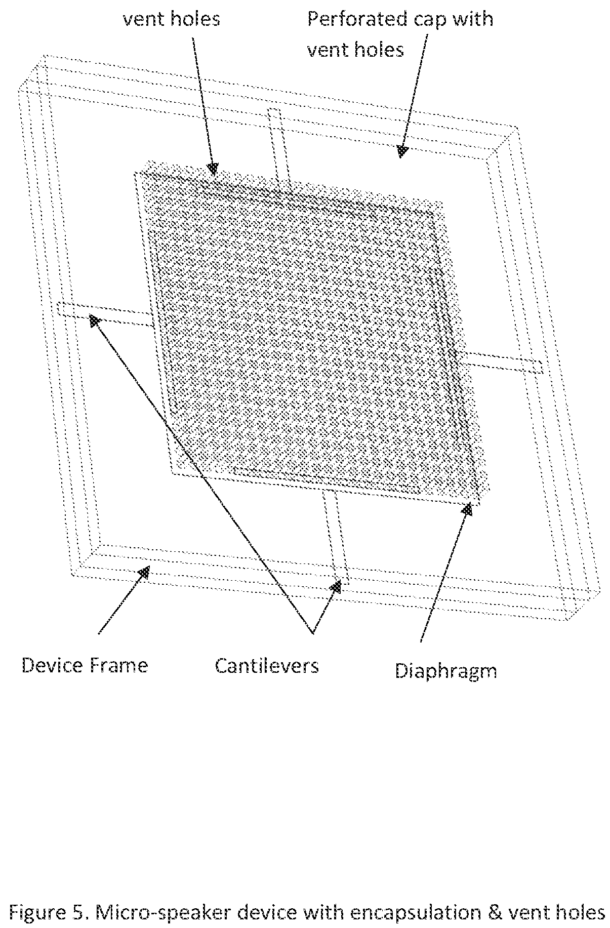 Patent US12325625 Figure 5 – Integrated MEMS electrostatic micro-speaker device and method