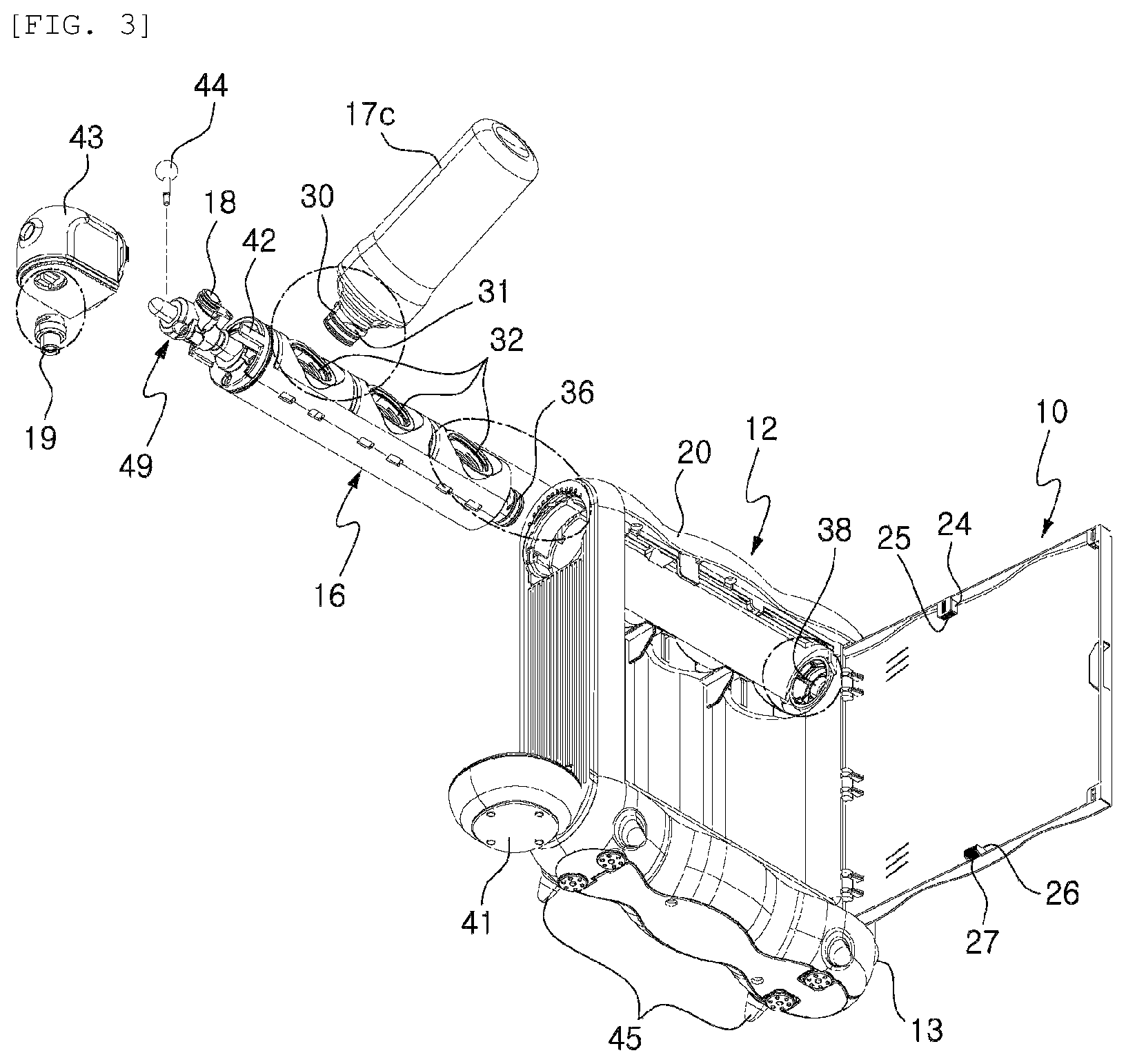 Patent US12325644 Figure 3 – Non-electric water purifier