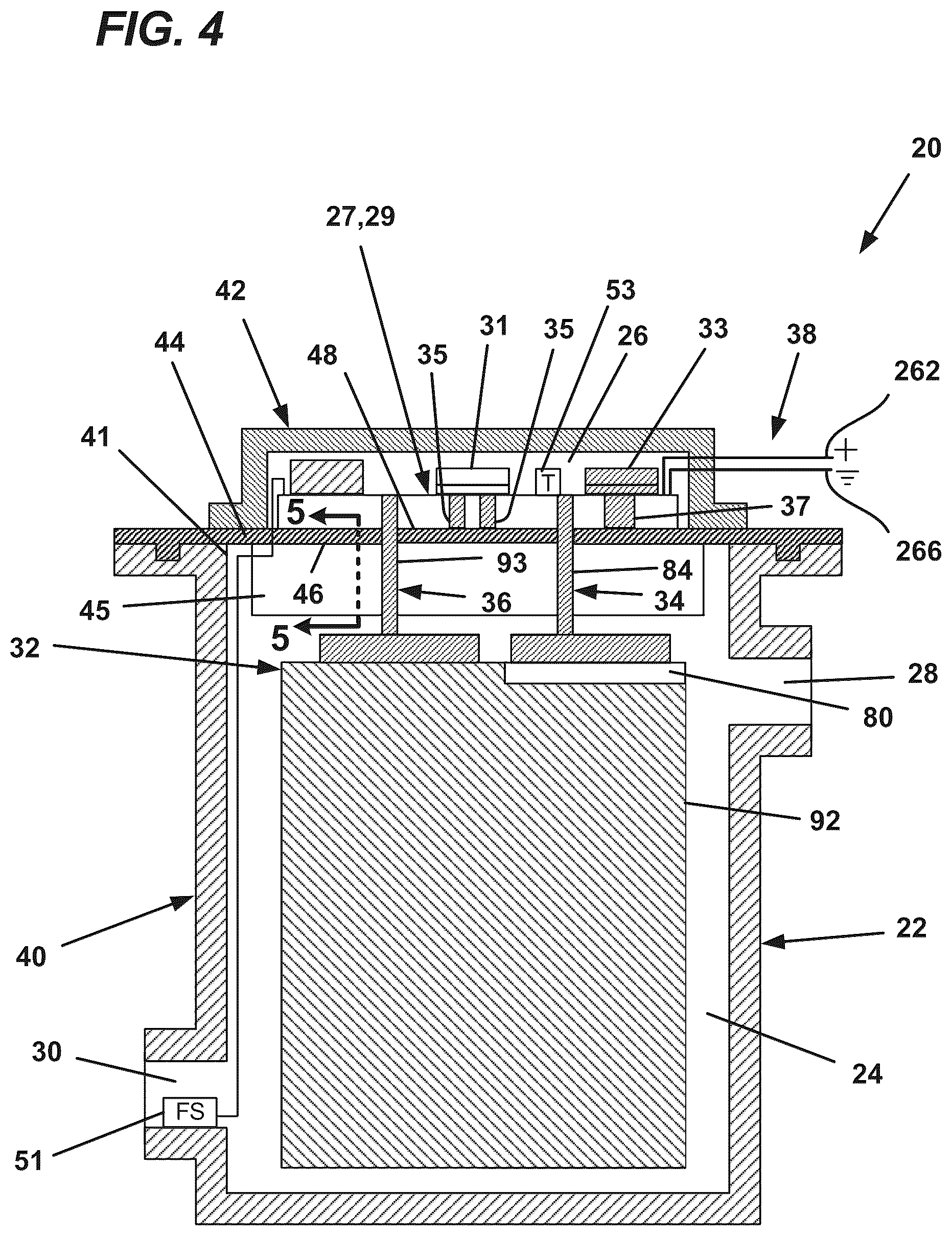 Patent US12325647 Figure 4 – Electrolytic biocide-generating unit with flow transition detection