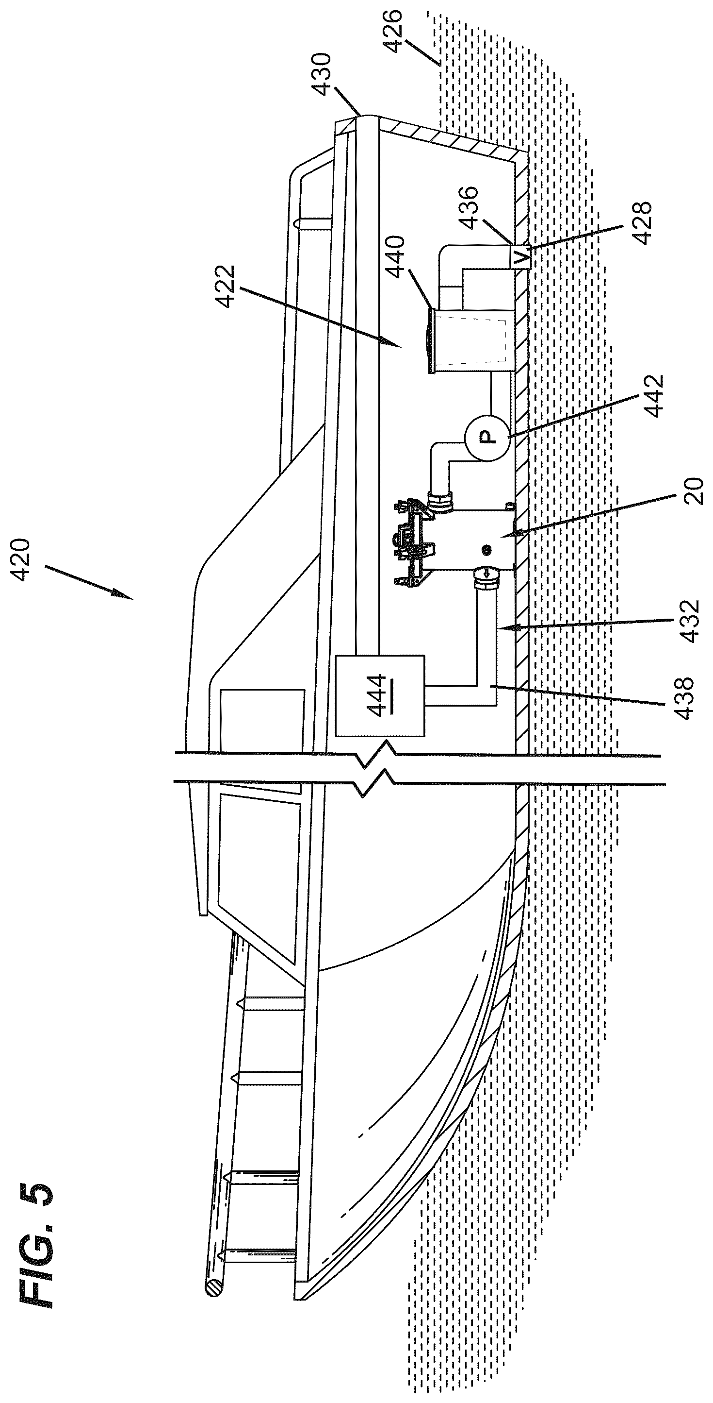 Patent US12325647 Figure 5 – Electrolytic biocide-generating unit with flow transition detection