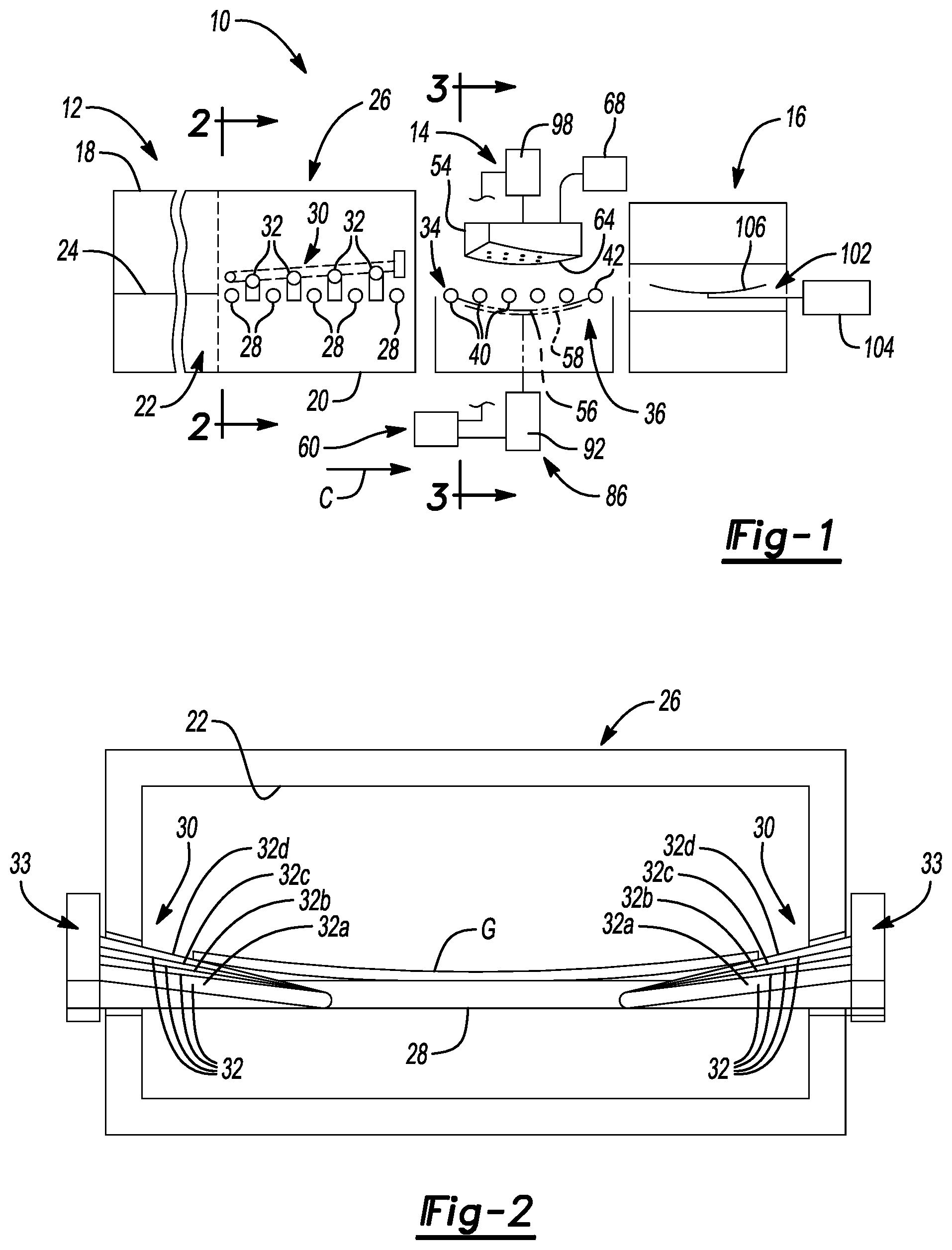 Patent US12325654 Figure 1 – Station and method for forming glass sheets