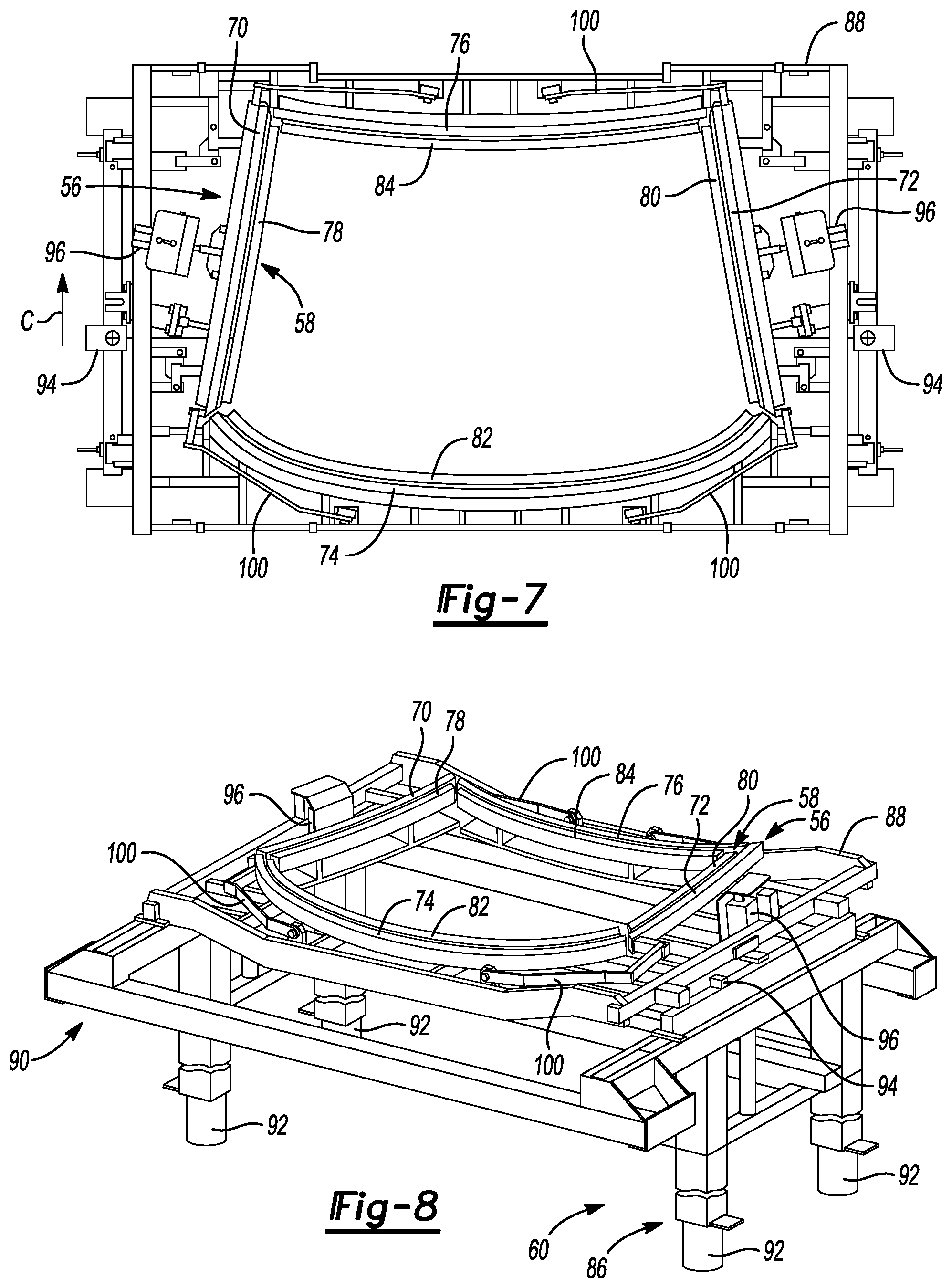 Patent US12325654 Figure 4 – Station and method for forming glass sheets