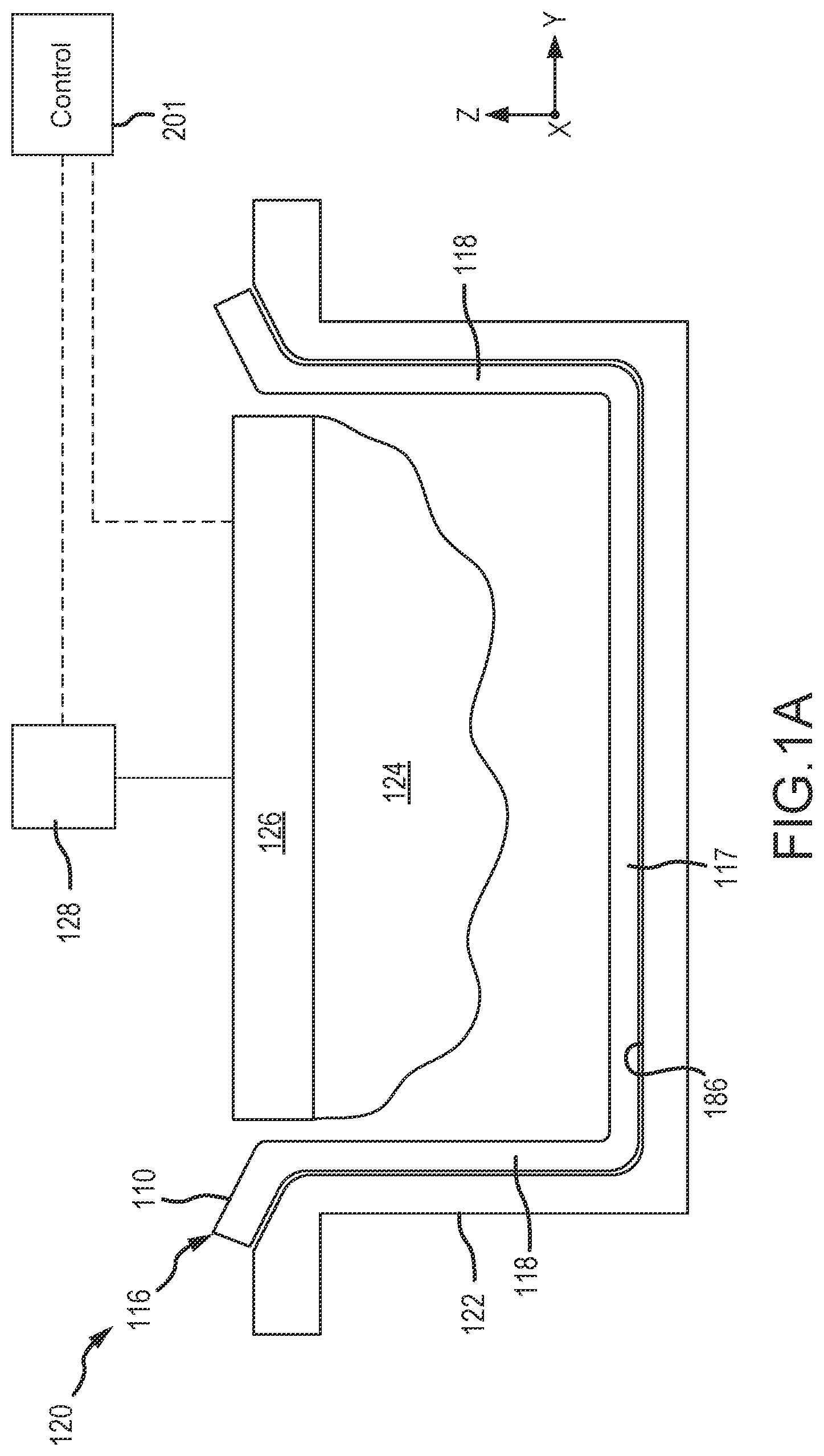 Patent US12325668 Figure 1 – Expandable male die bladder for match die shape-forming systems and methods