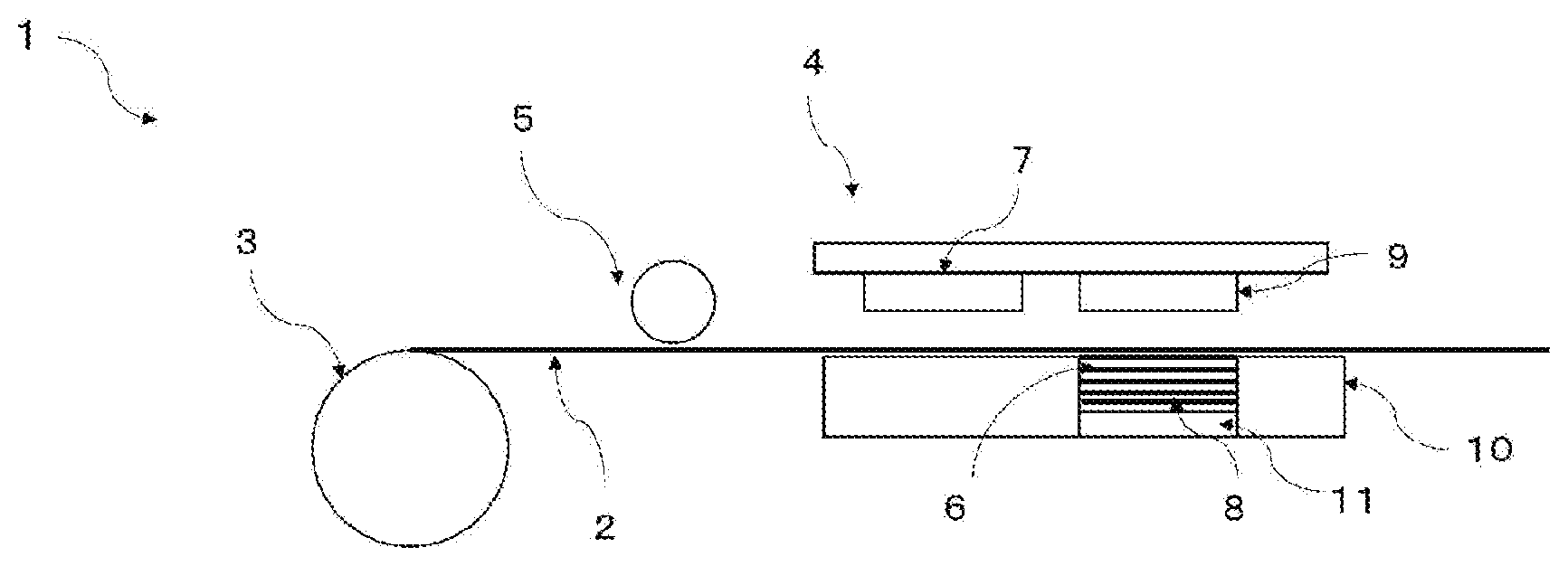 Patent US12325811 — Radical-polymerizable adhesive composition for laminating and bonding steel plates, adhesive laminate, motor, and method for manufacturing adhesive laminate — Figure 1