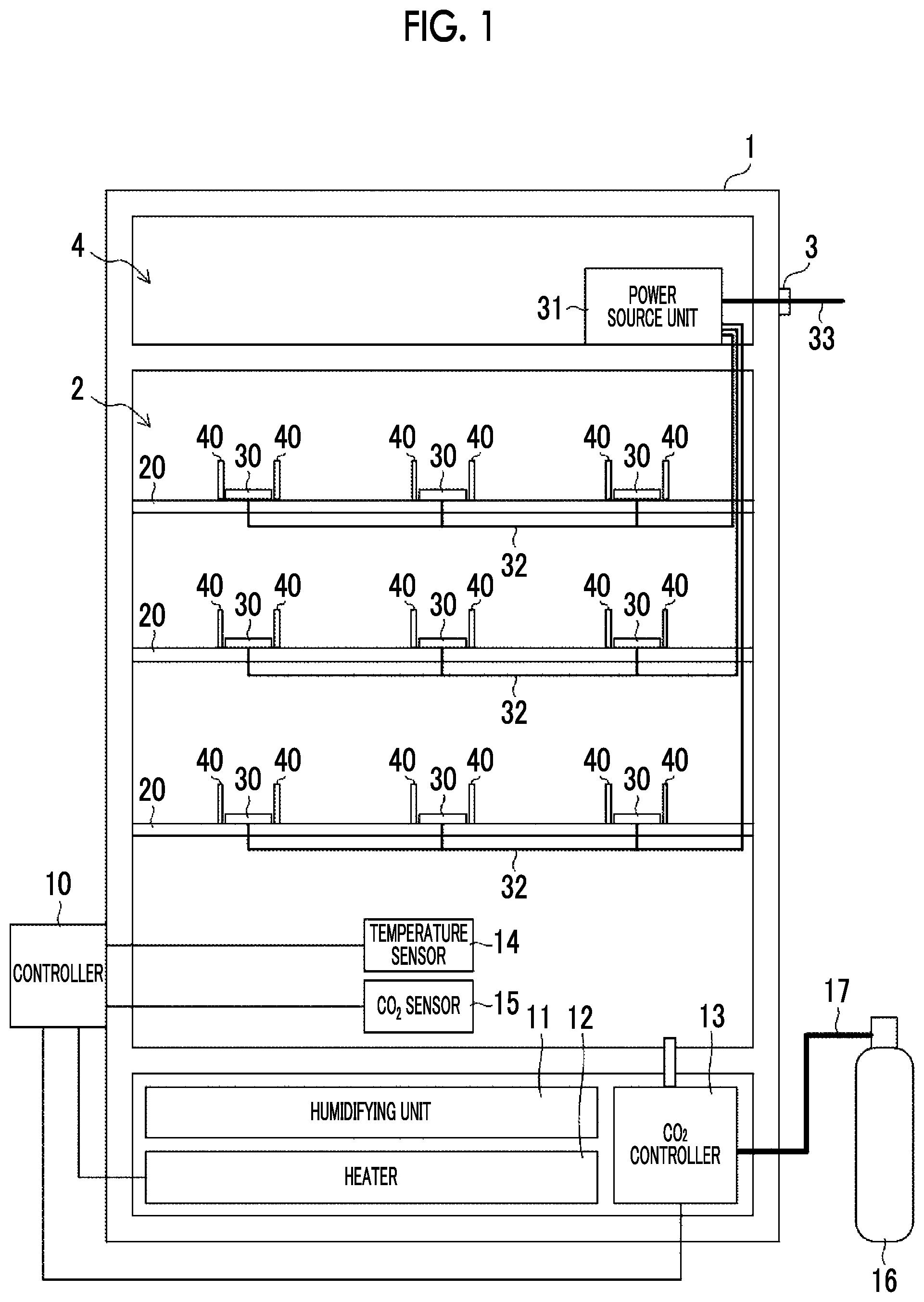 Patent US12325845 Figure 1 – Incubator and method of operating microfluidic device