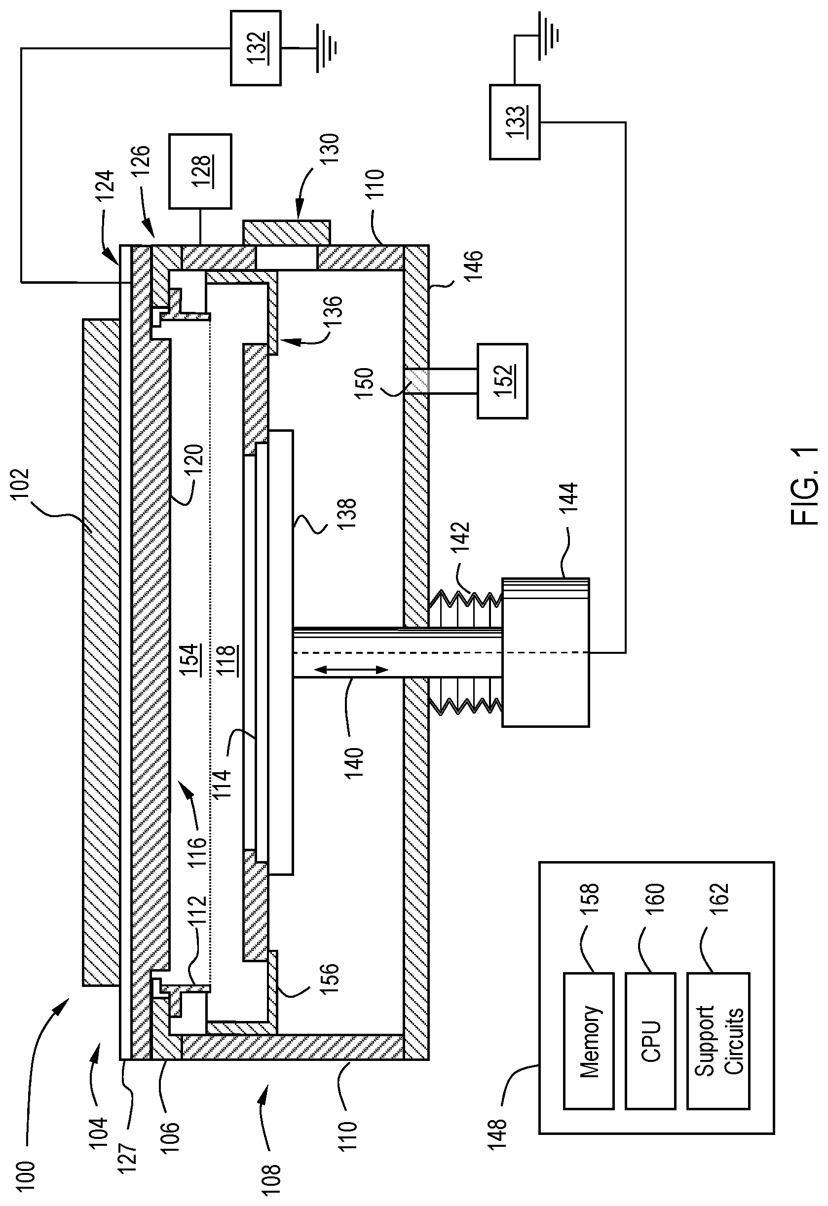 Patent US12325909 Figure 1 – EM source for enhanced plasma control