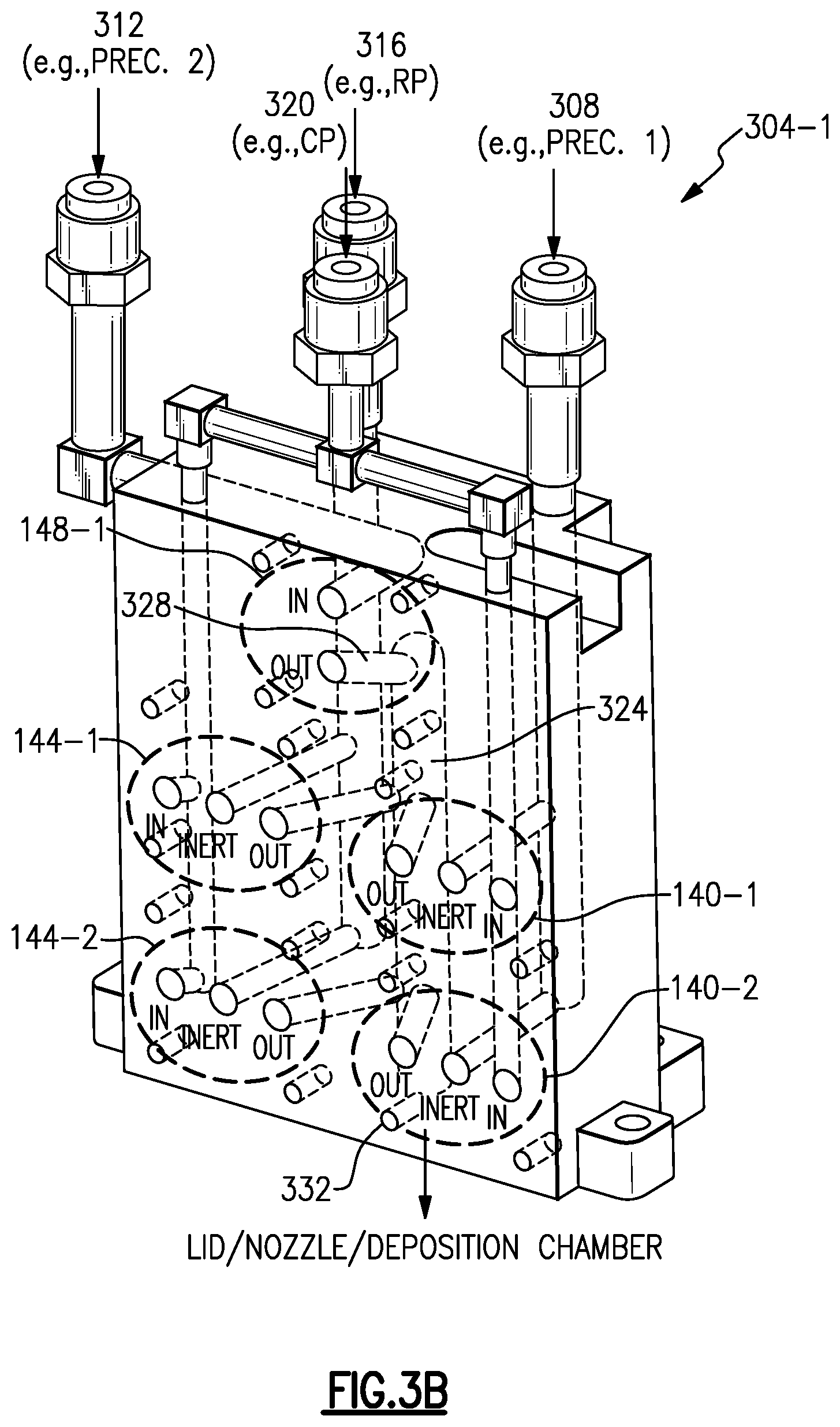 Patent US12325914 Figure 4 – Precursor delivery system and method for cyclic deposition