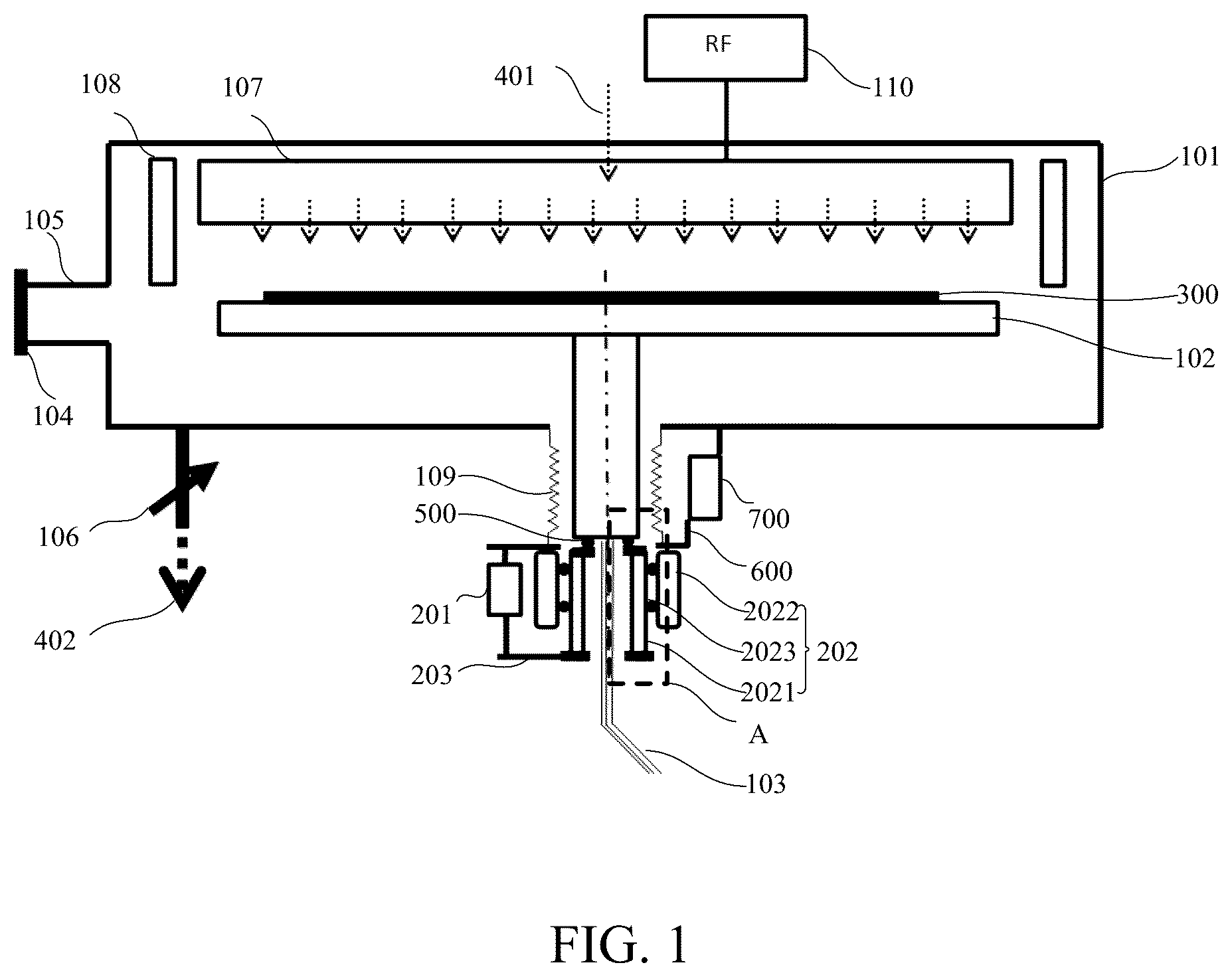 Patent US12325917 Figure 1 – Reciprocating rotary CVD equipment and application method