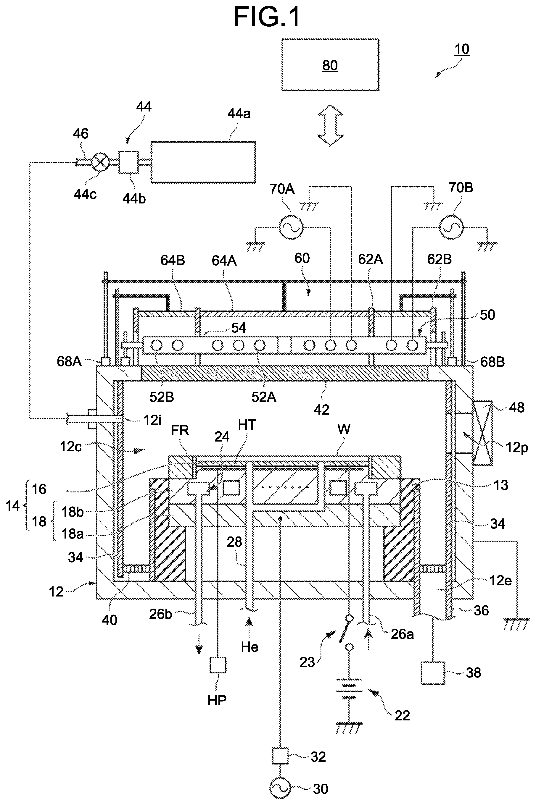 Patent US12325919 Figure 1 – Apparatus for processing substrate