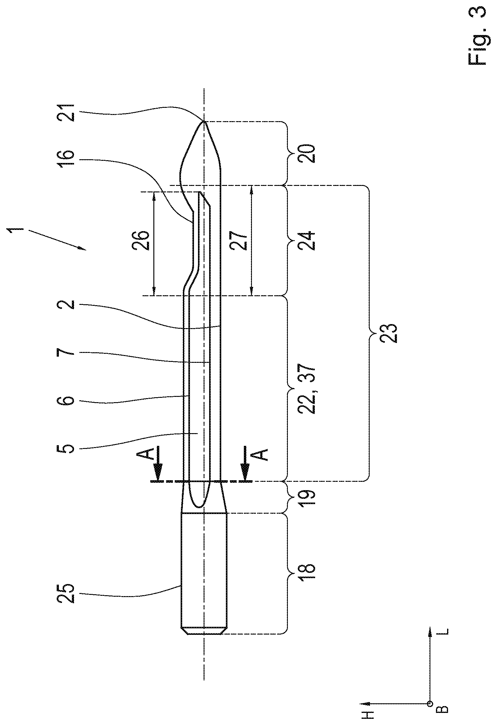 Patent US12325940 Figure 3 – Sewing machine needle having a recess