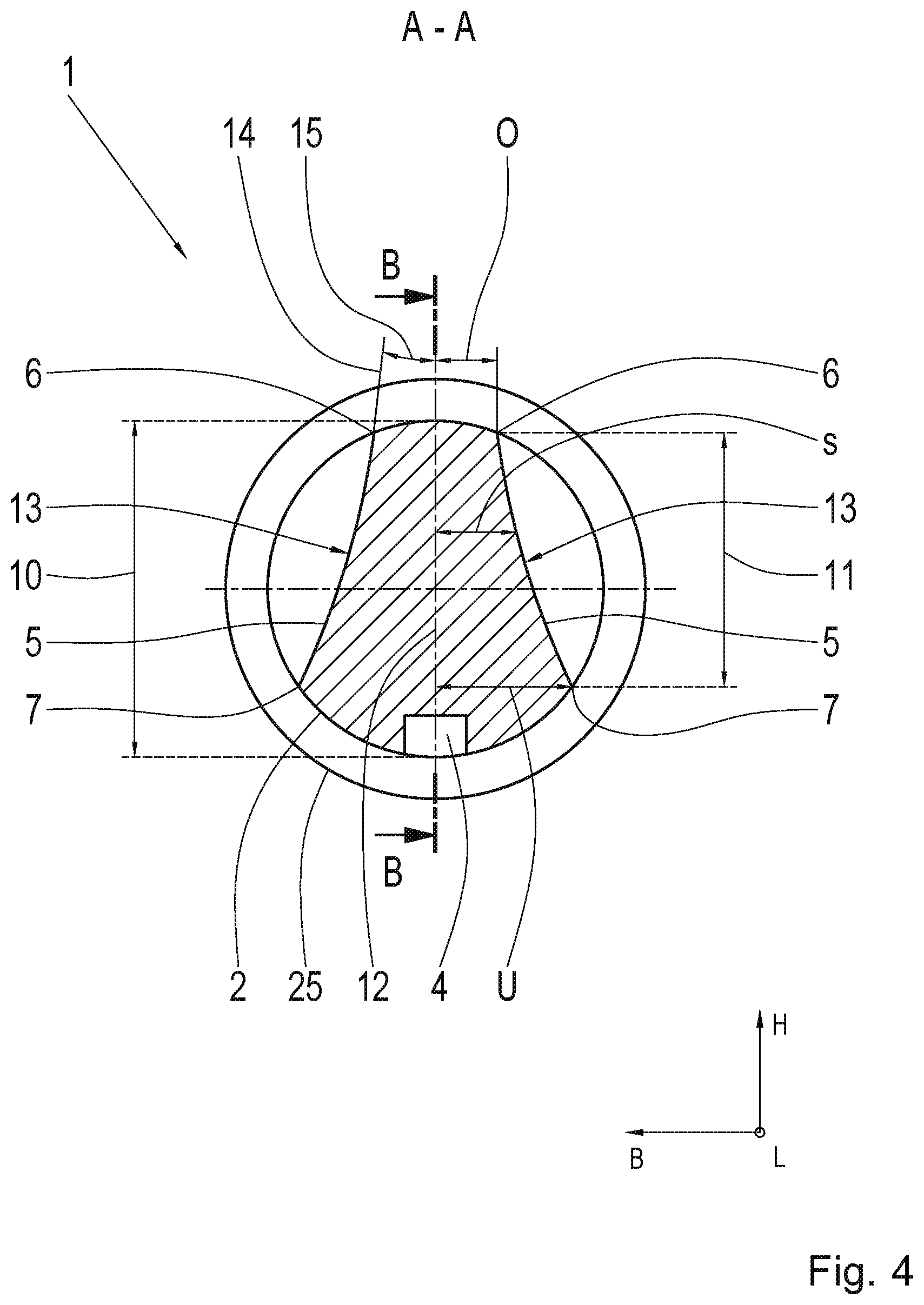 Patent US12325940 Figure 4 – Sewing machine needle having a recess