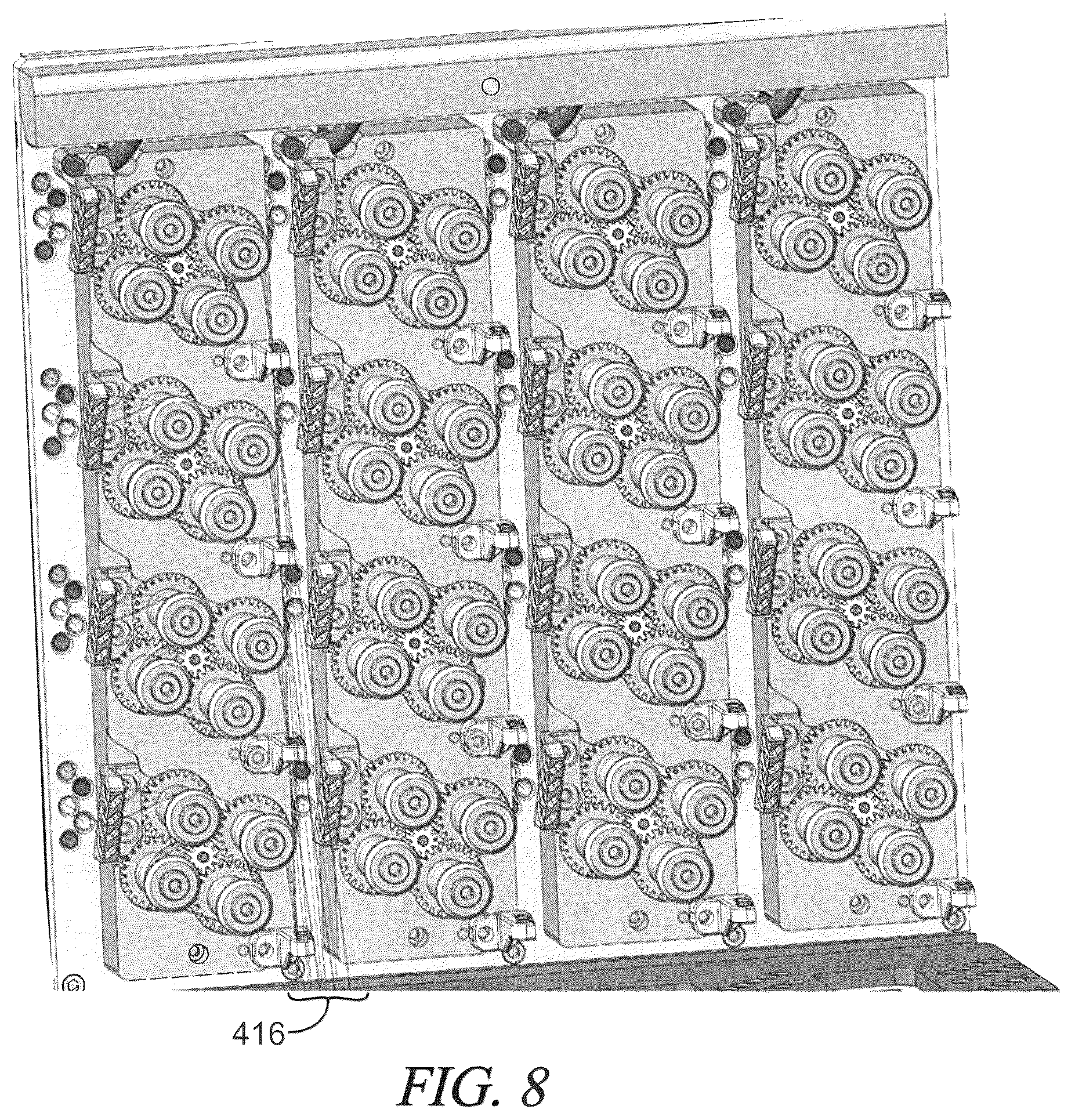 Patent US12325942 Figure 8 – Four roll servo driven yarn feed module for precision yarn feed