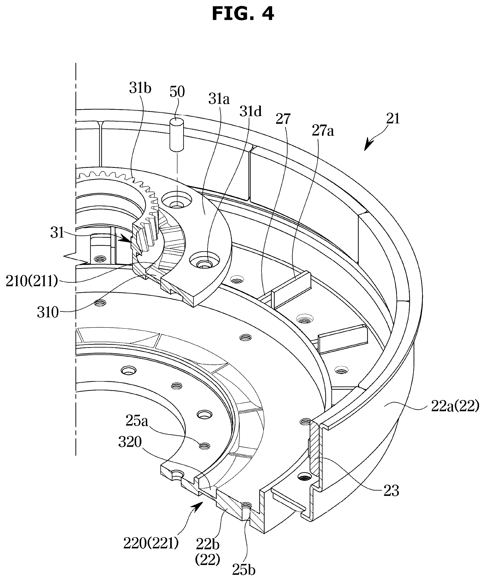 Patent US12325946 Figure 4 – Washing machine
