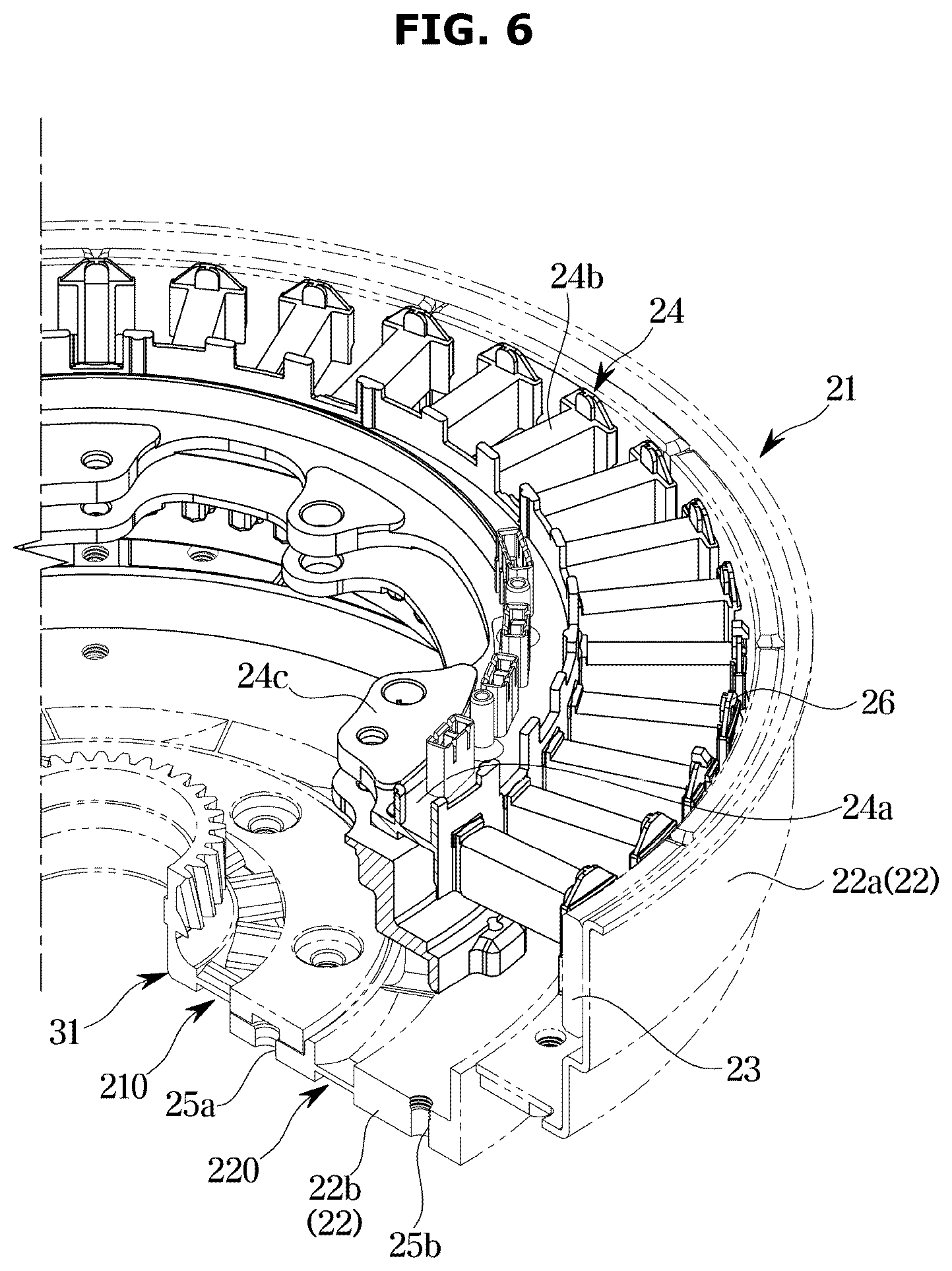 Patent US12325946 Figure 6 – Washing machine