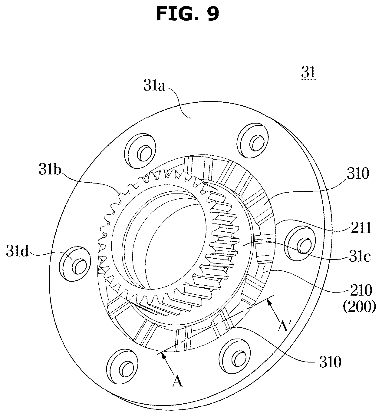 Patent US12325946 Figure 9 – Washing machine