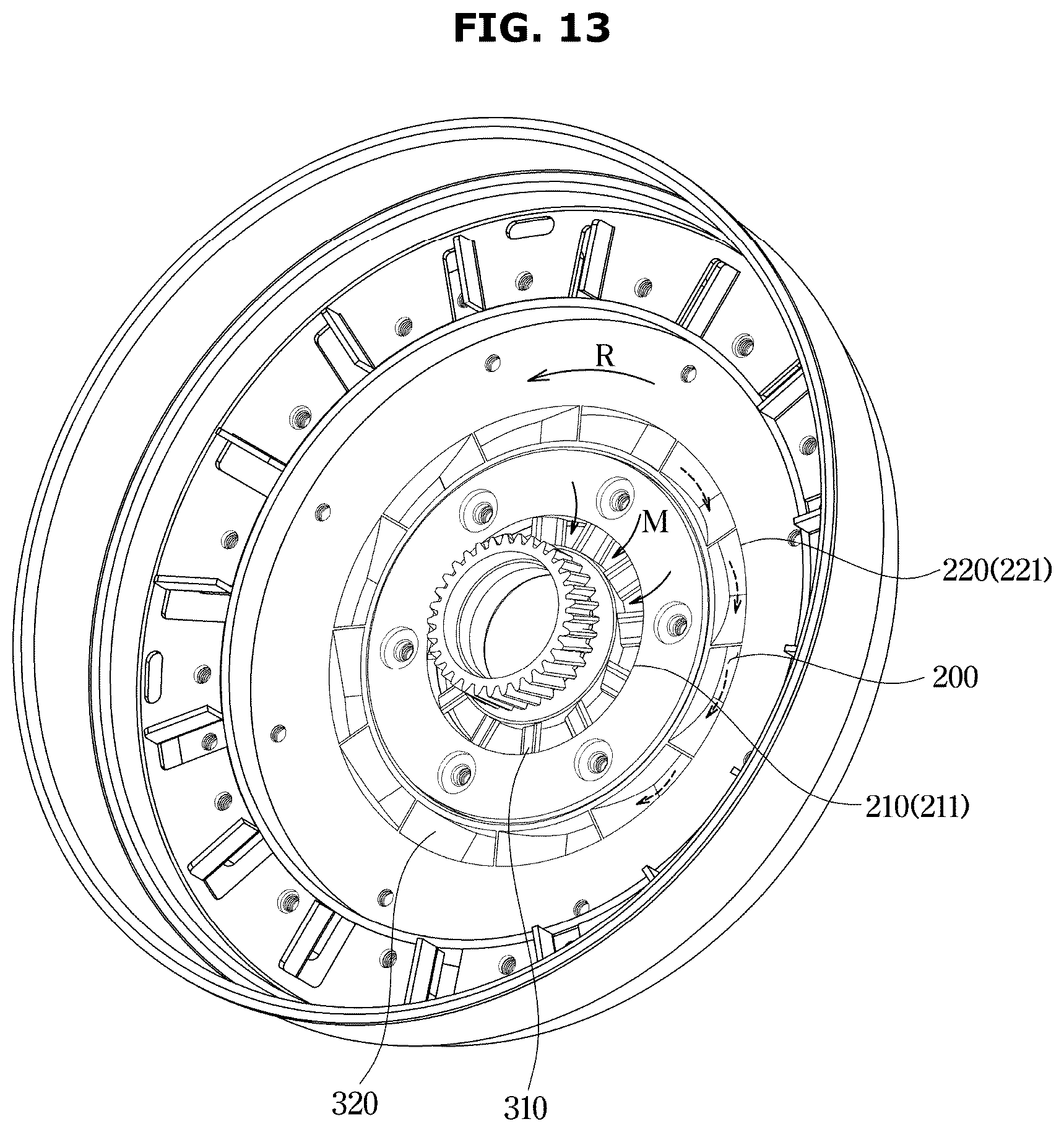 Patent US12325946 Figure 13 – Washing machine