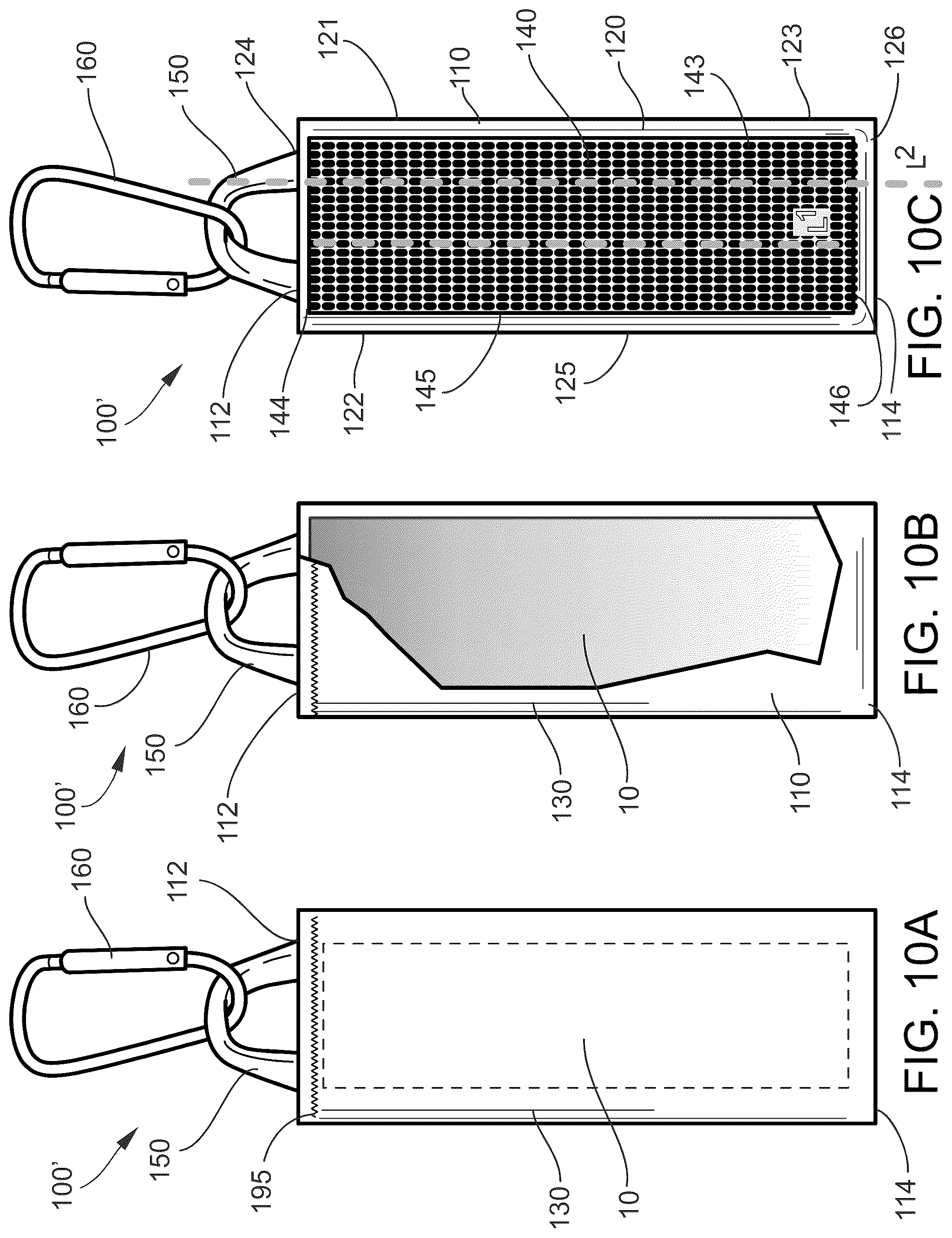 Patent US12325950 Figure 10 – Portable golf glove mounting and drying device