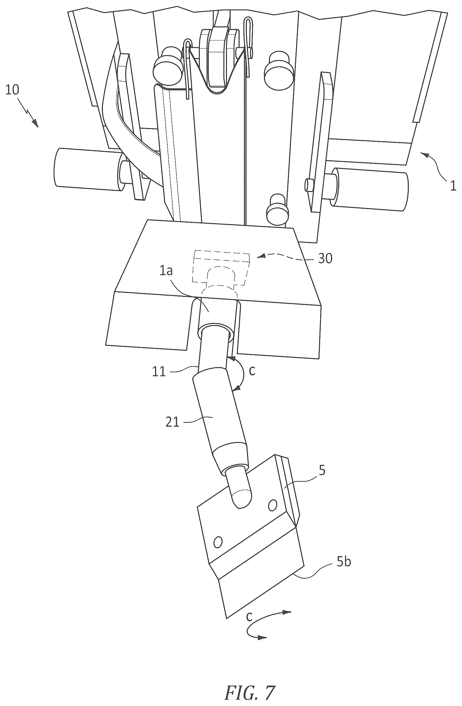 Patent US12325963 Figure 7 – Attachment device for floor shaving systems