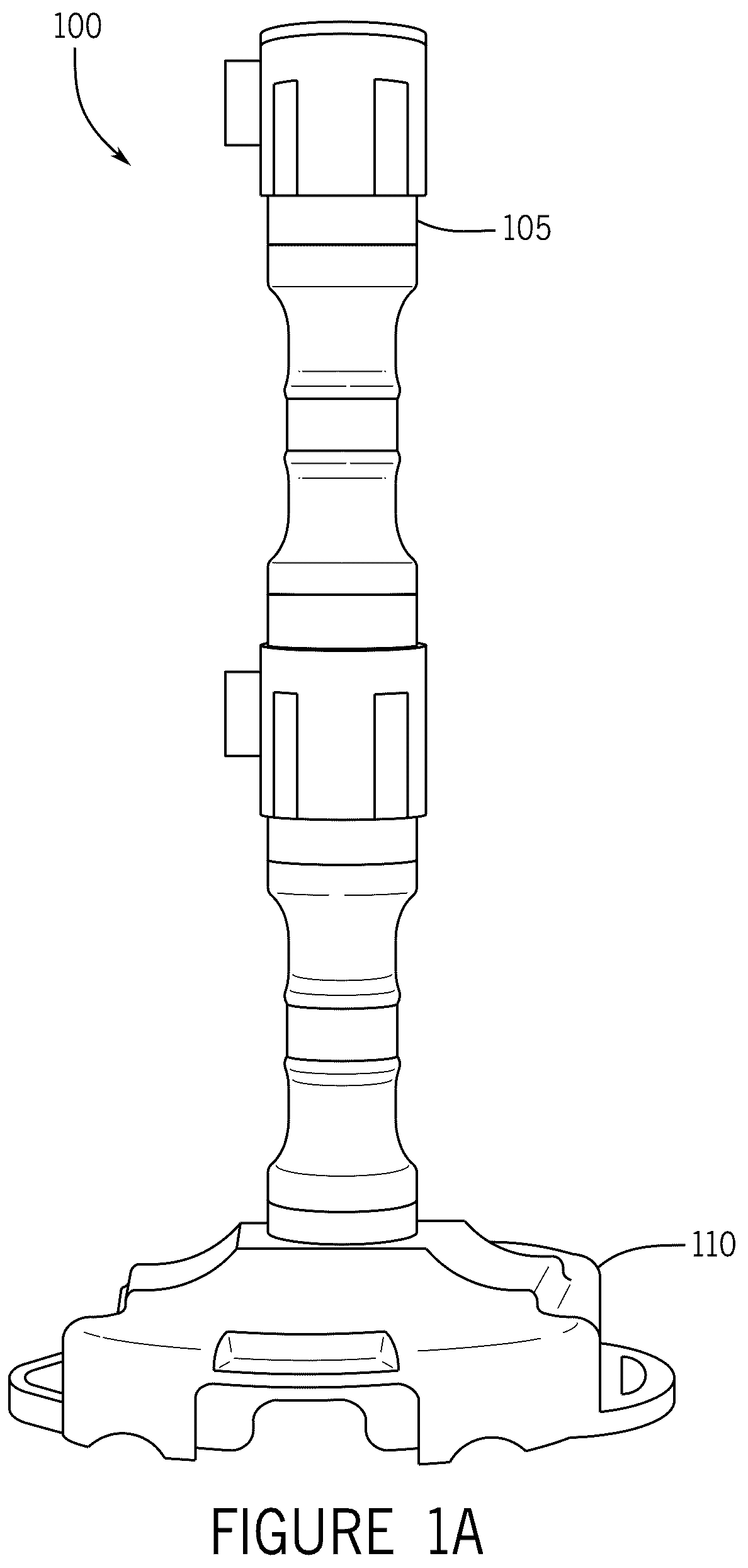 Patent US12325964 Figure 1 – Modular post