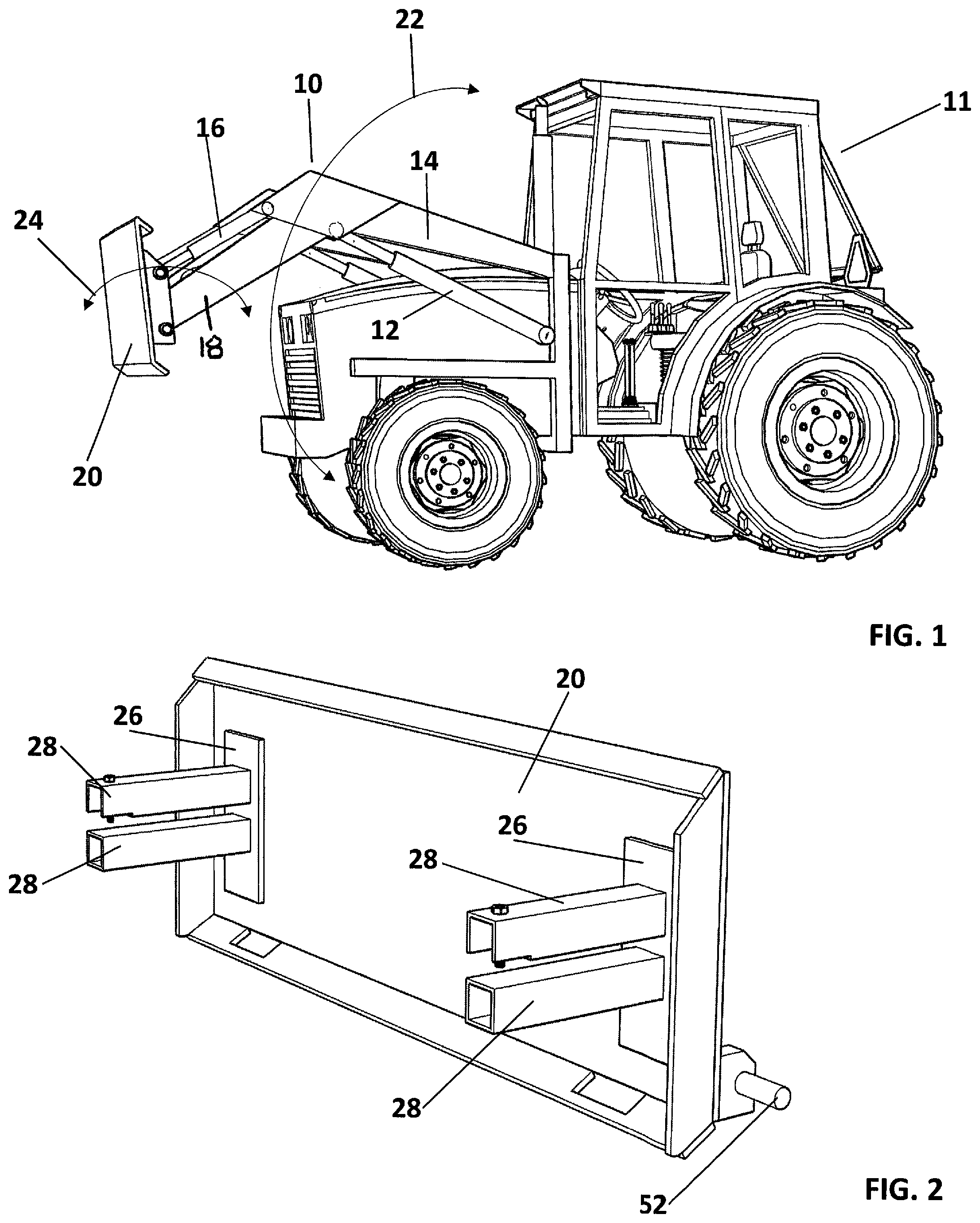 Patent US12325967 — Adjustable snow plow blade — Figure 1
