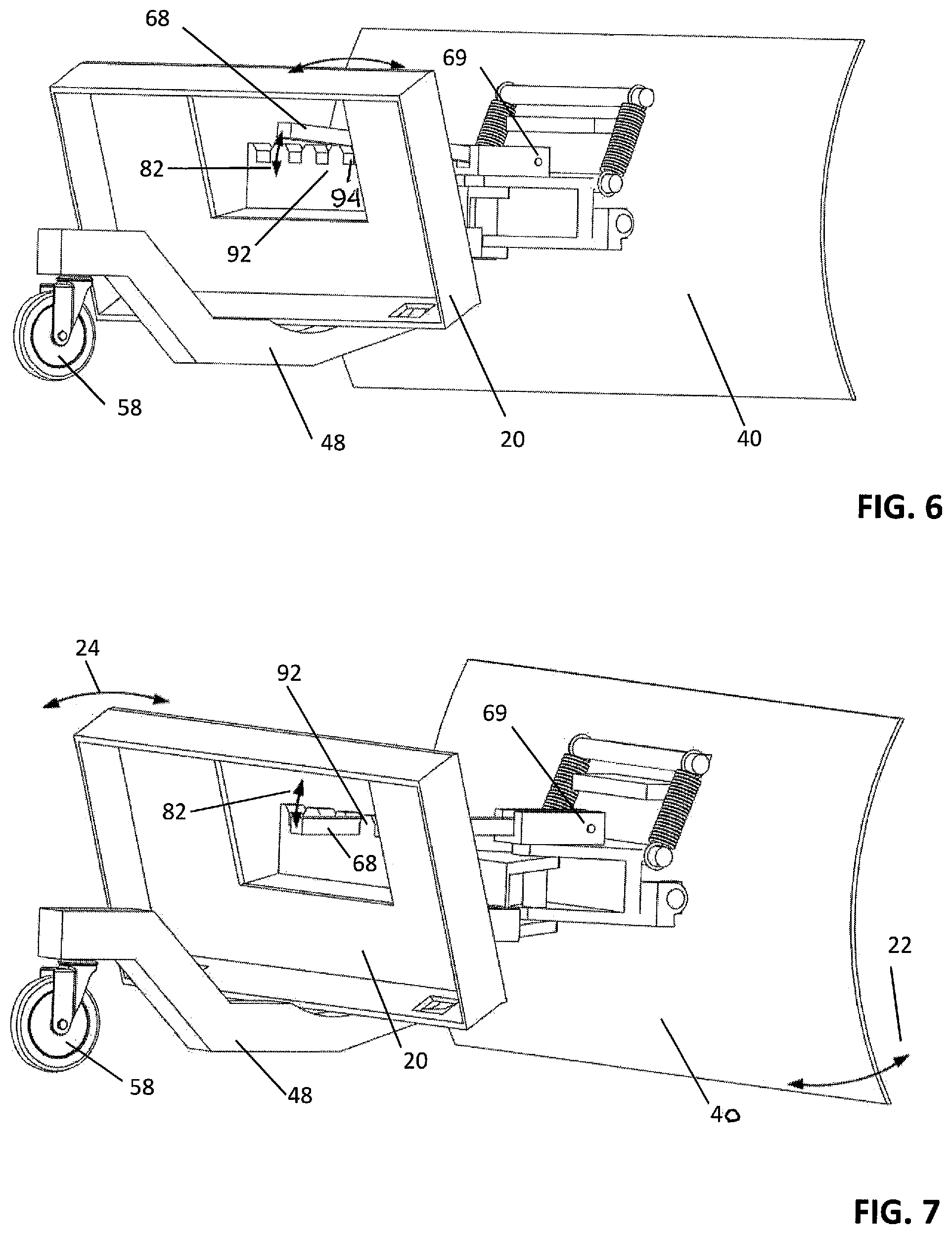Patent US12325967 Figure 5 – Adjustable snow plow blade